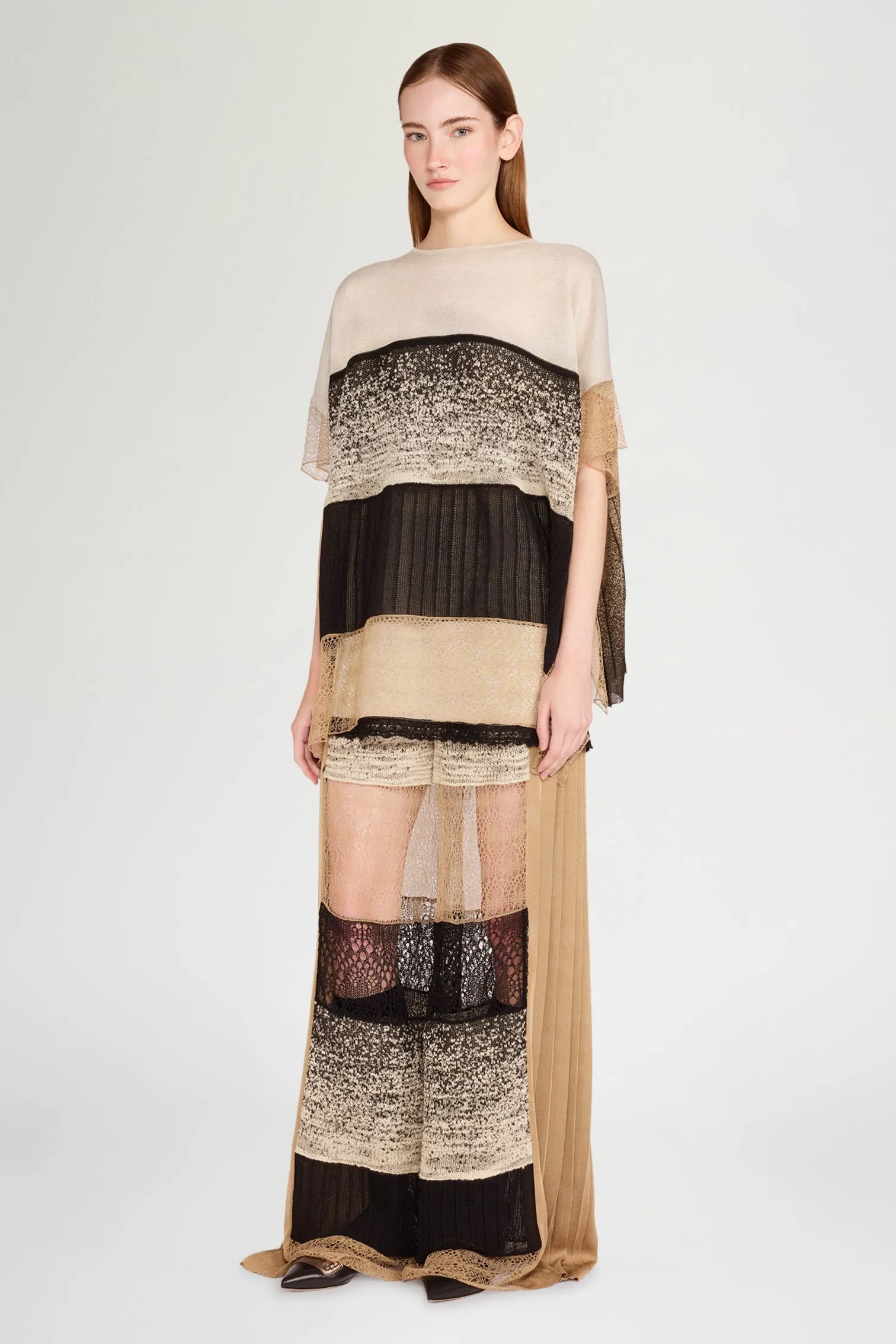 Knit Top with Beige and Black Patchwork sold by Antonio Marras product image thumbnail 2