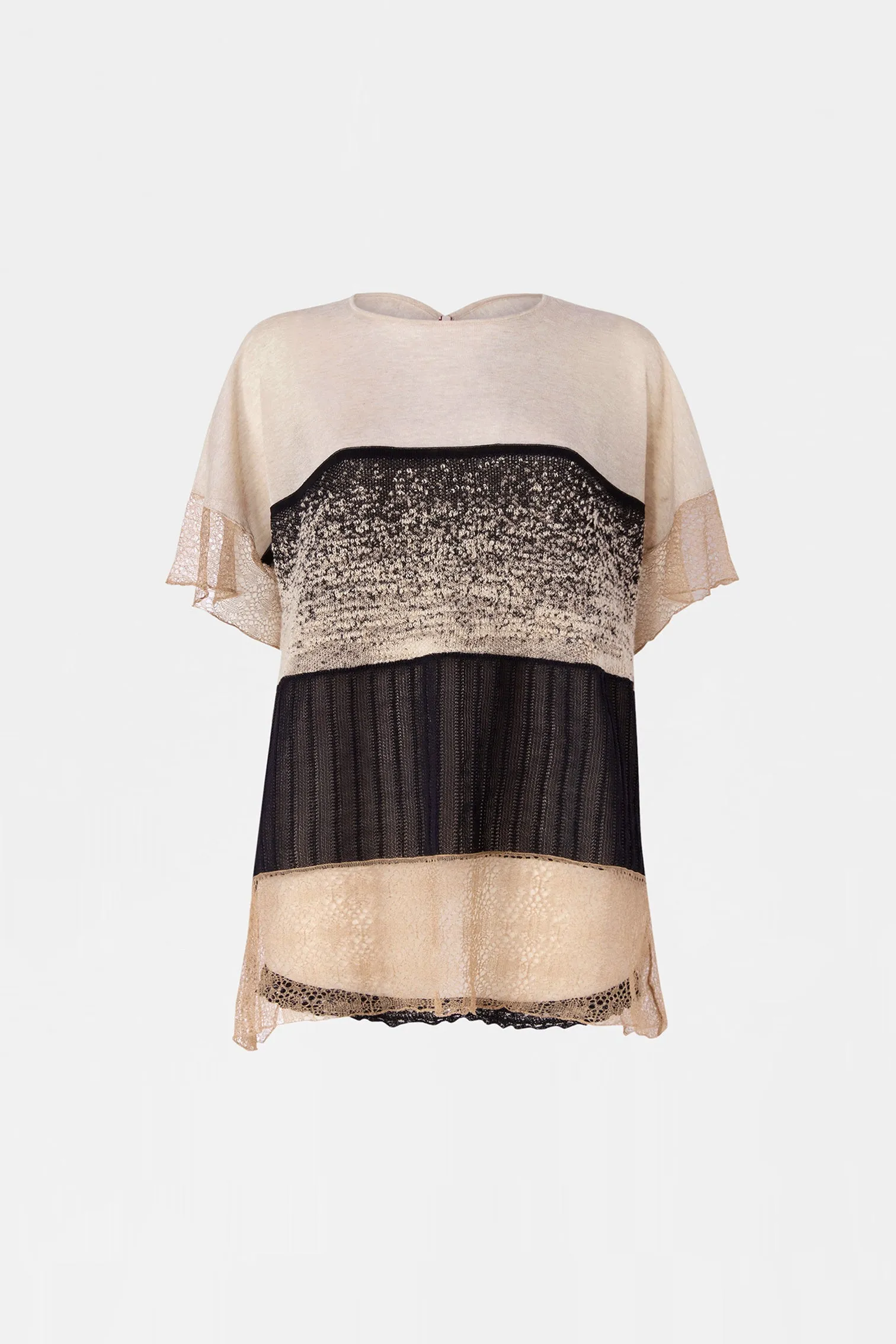 Knit Top with Beige and Black Patchwork sold by Antonio Marras