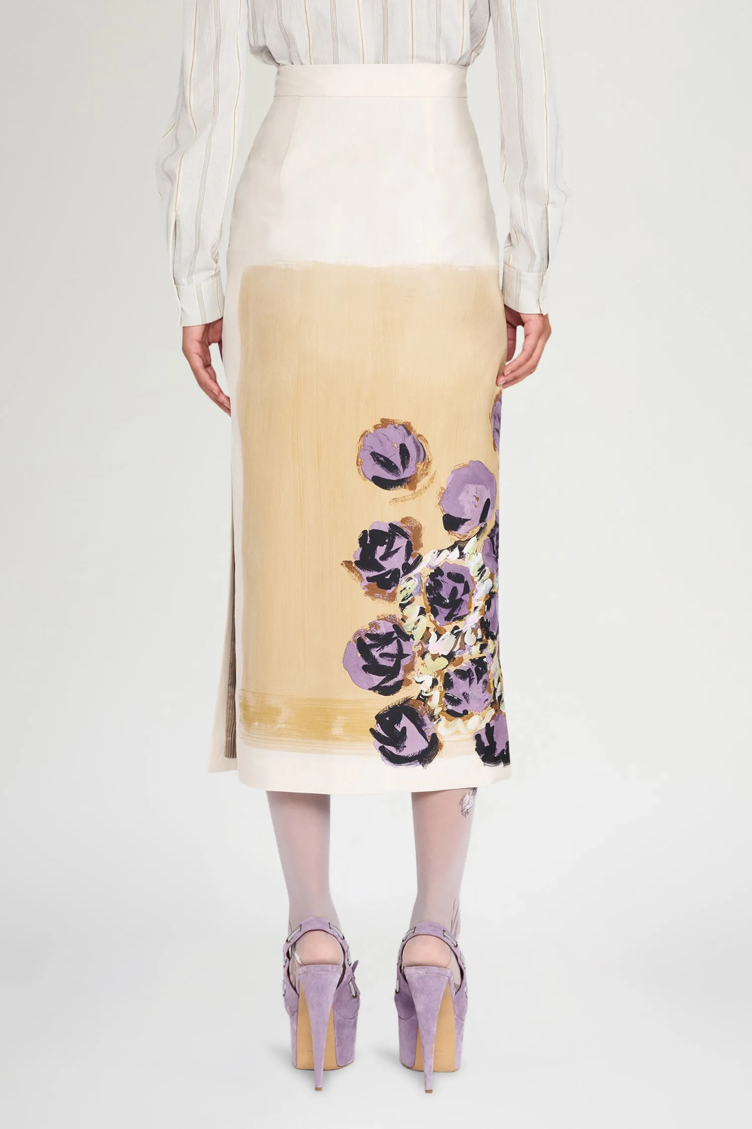 Floral Silk Pencil Skirt sold by Antonio Marras product image thumbnail 3