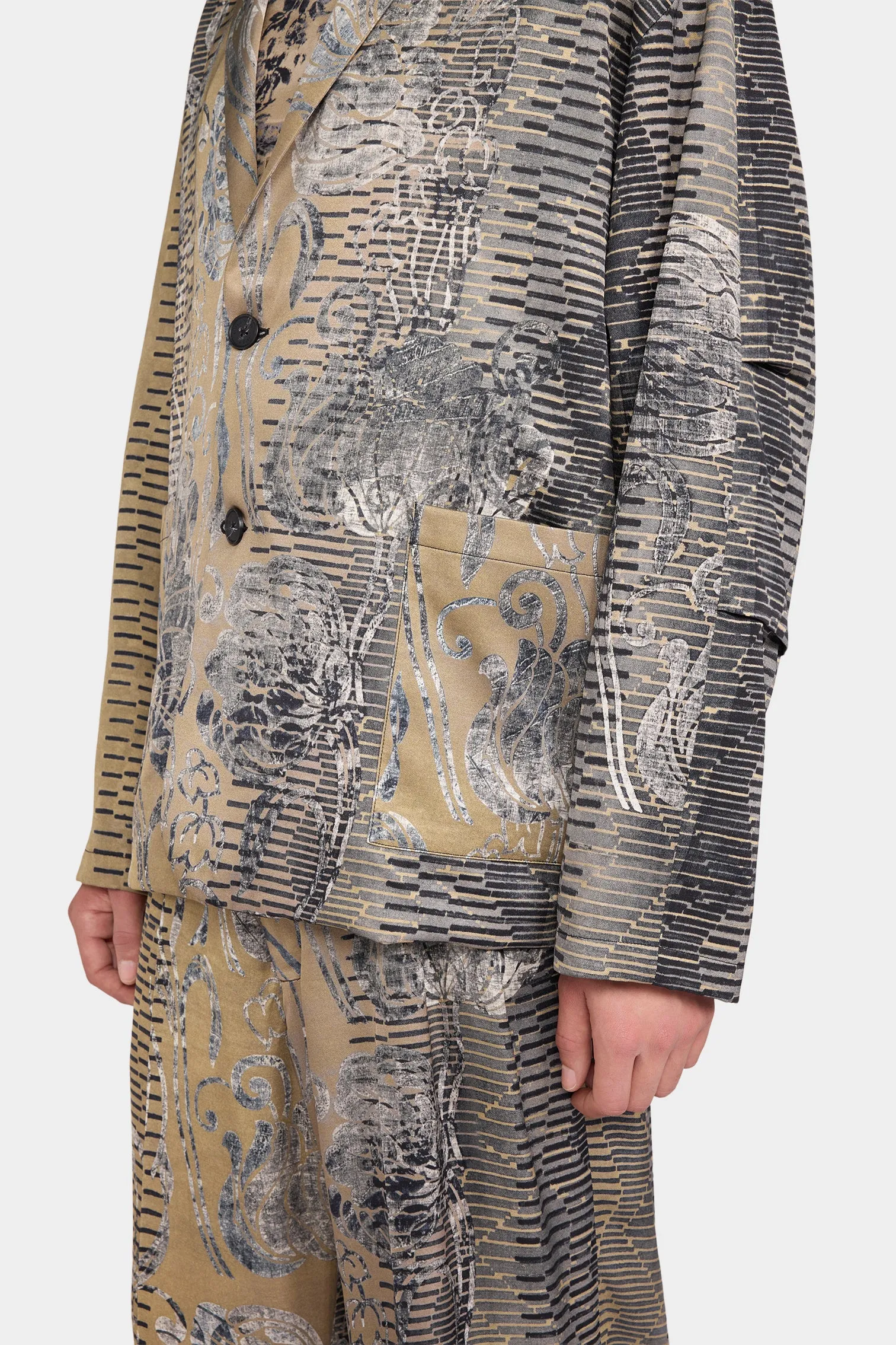 Gold Jacquard Deconstructed Jacket sold by Antonio Marras product image thumbnail 4