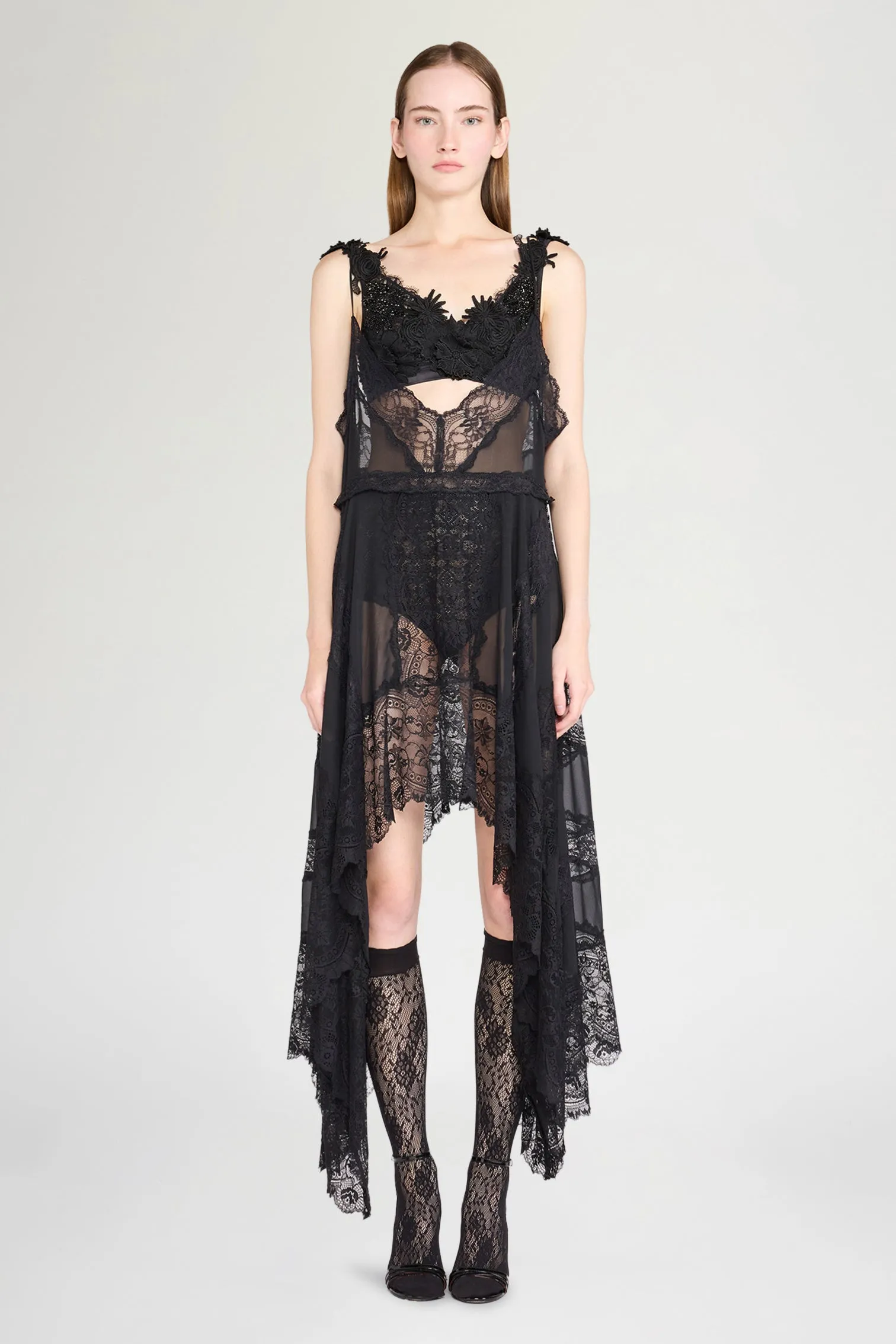 Black Embroidered Lace Bra sold by Antonio Marras product image thumbnail 2