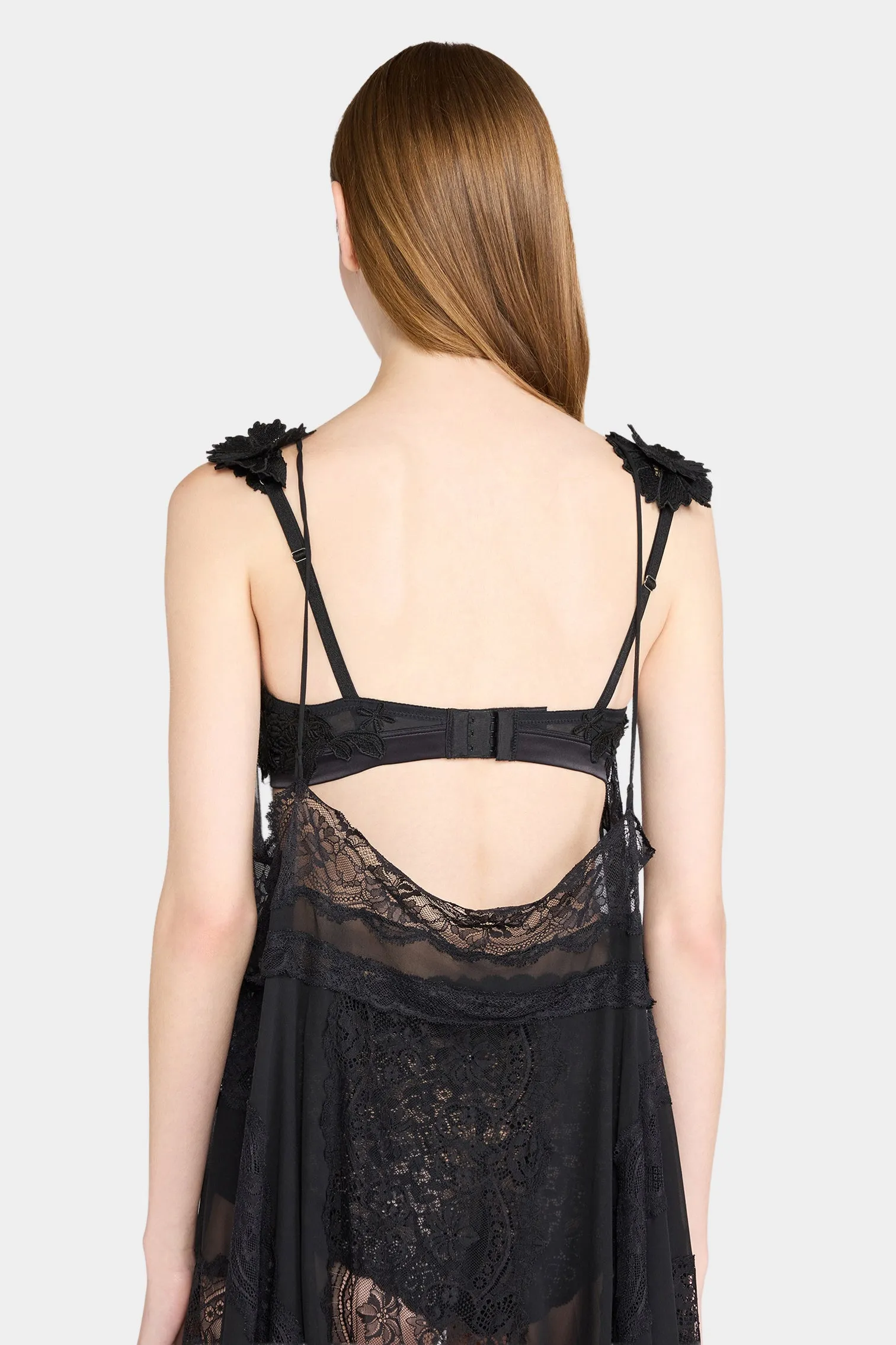 Black Embroidered Lace Bra sold by Antonio Marras product image thumbnail 3