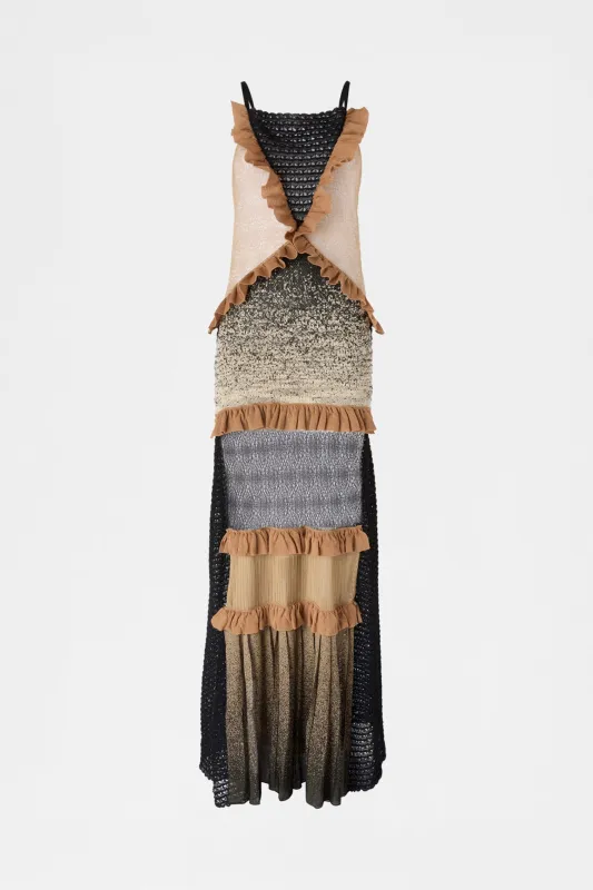 Patchwork Knit Slip Dress made by Antonio Marras