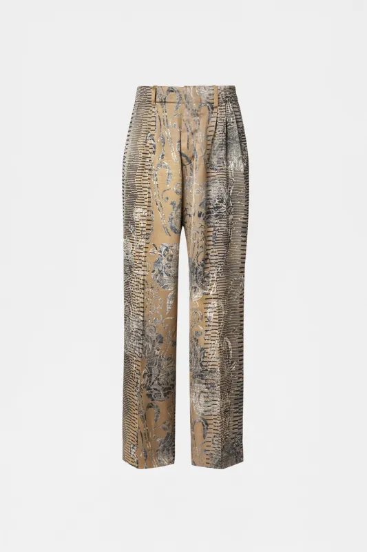 Patterned Tailored Pleated Pants made by Antonio Marras