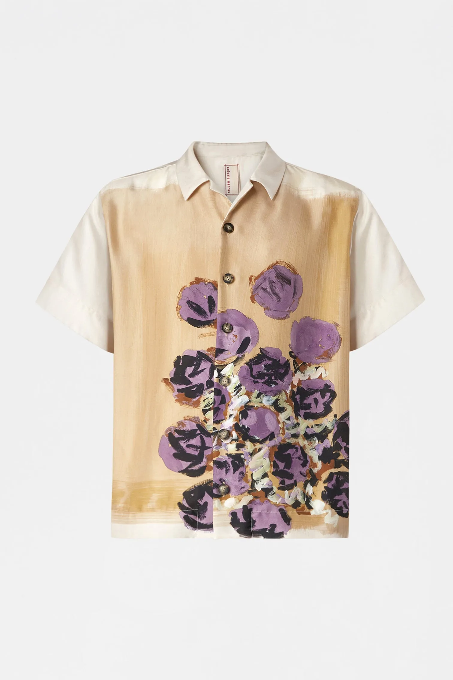 Beige Floral Silk Shirt sold by Antonio Marras