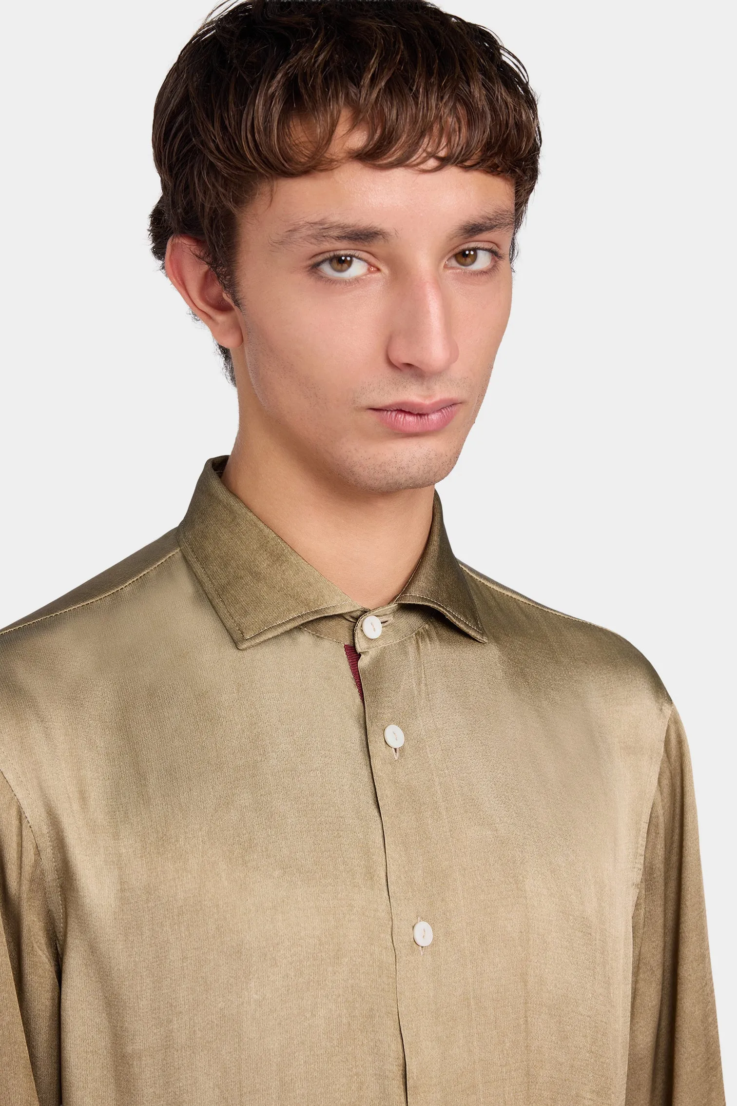 Gold Satin Shirt sold by Antonio Marras product image thumbnail 4