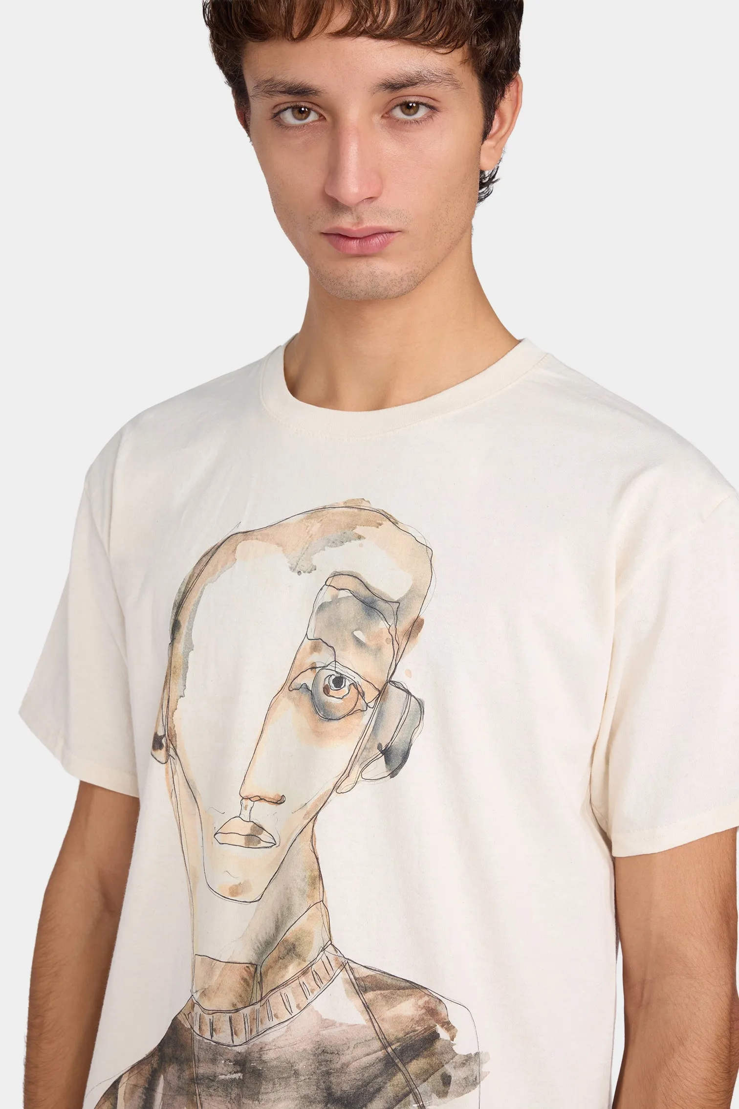 Ivory Portrait Print T-shirt sold by Antonio Marras product image thumbnail 4