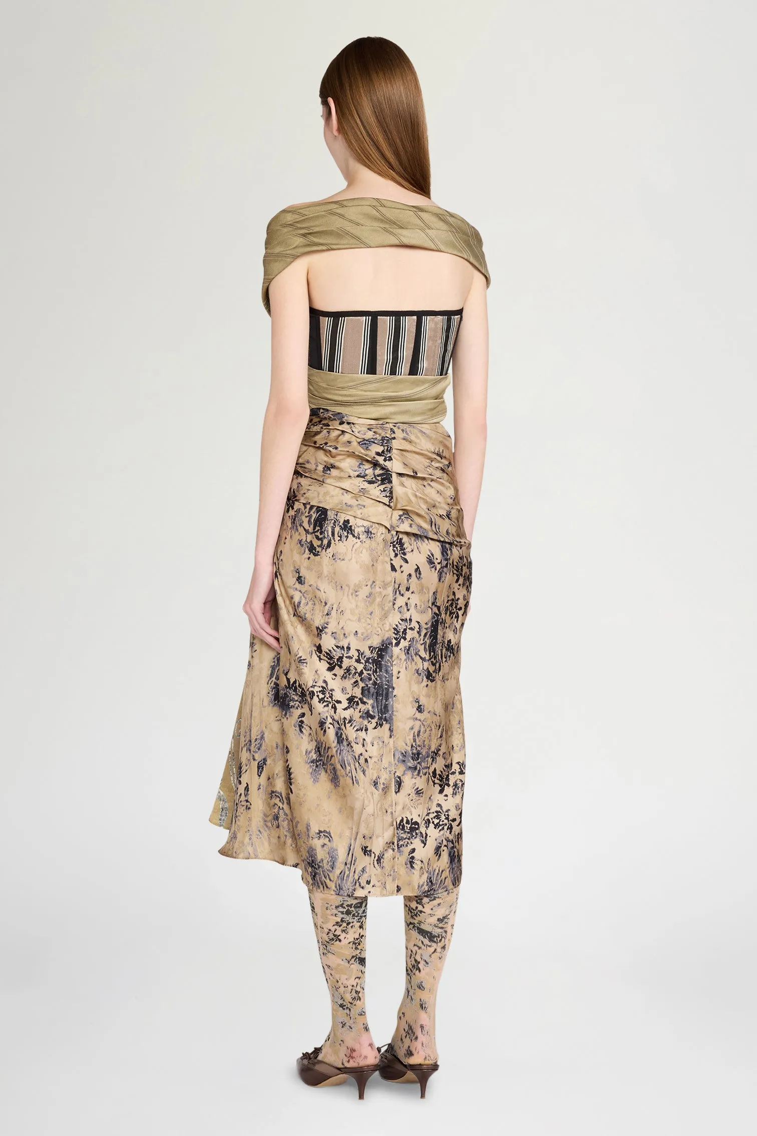 Gold Shawl Bustier Dress sold by Antonio Marras product image thumbnail 3