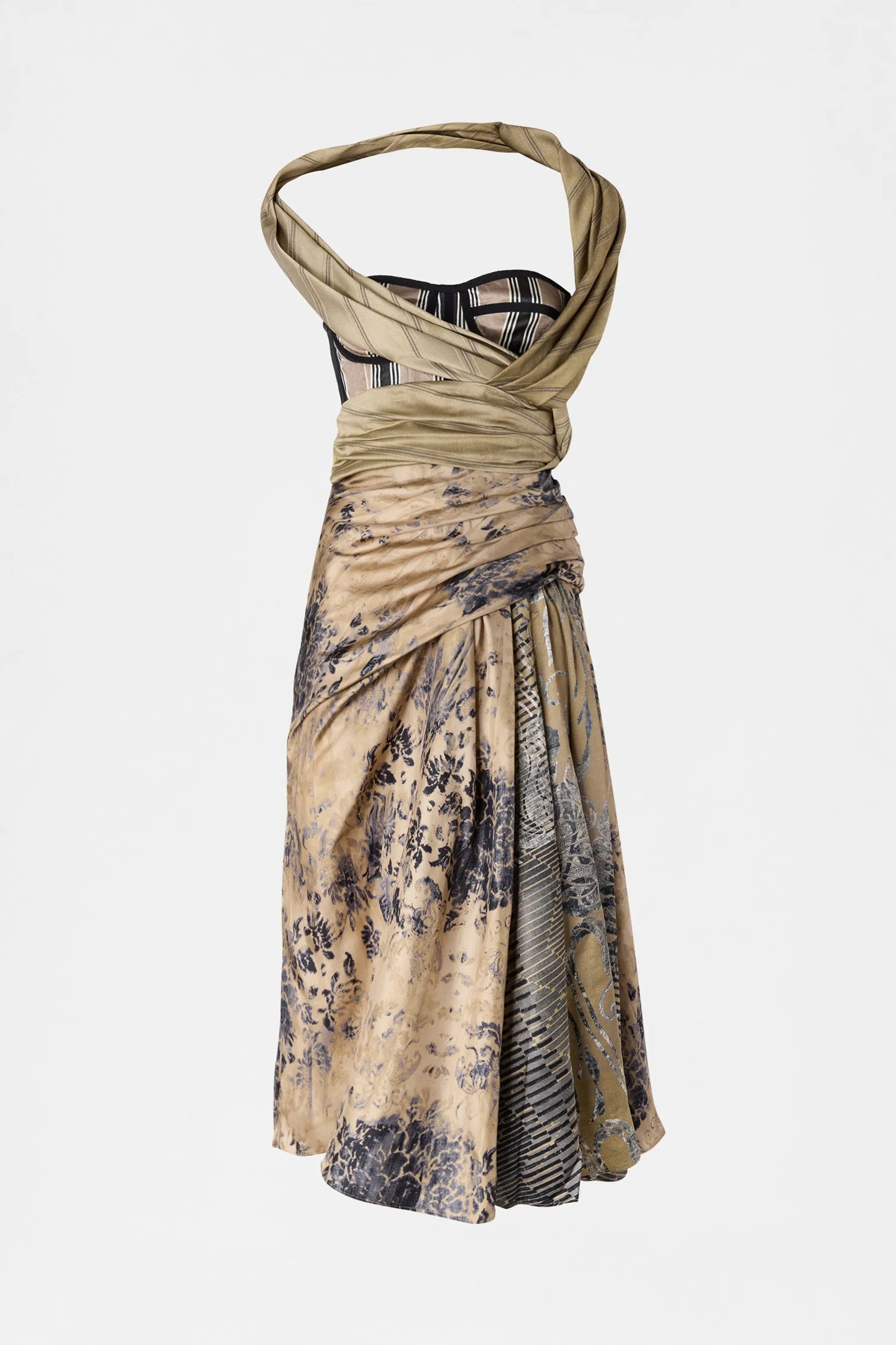 Gold Shawl Bustier Dress sold by Antonio Marras
