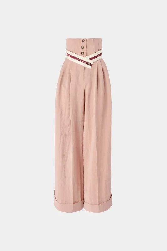 Antique Pink Bustier Trousers made by Antonio Marras