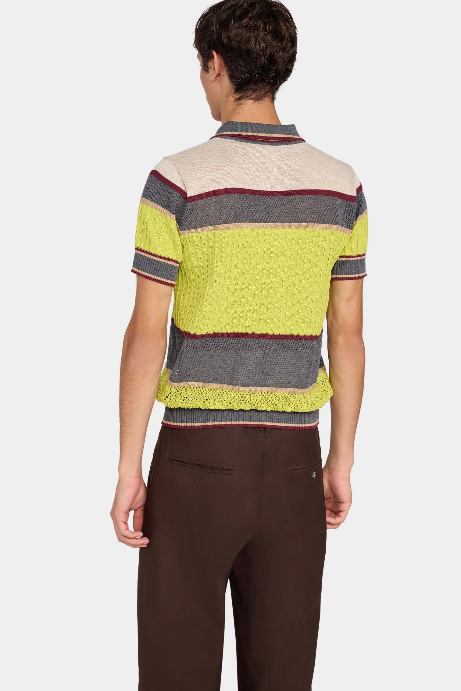 Multicolor Striped Knit Polo sold by Antonio Marras product image thumbnail 3