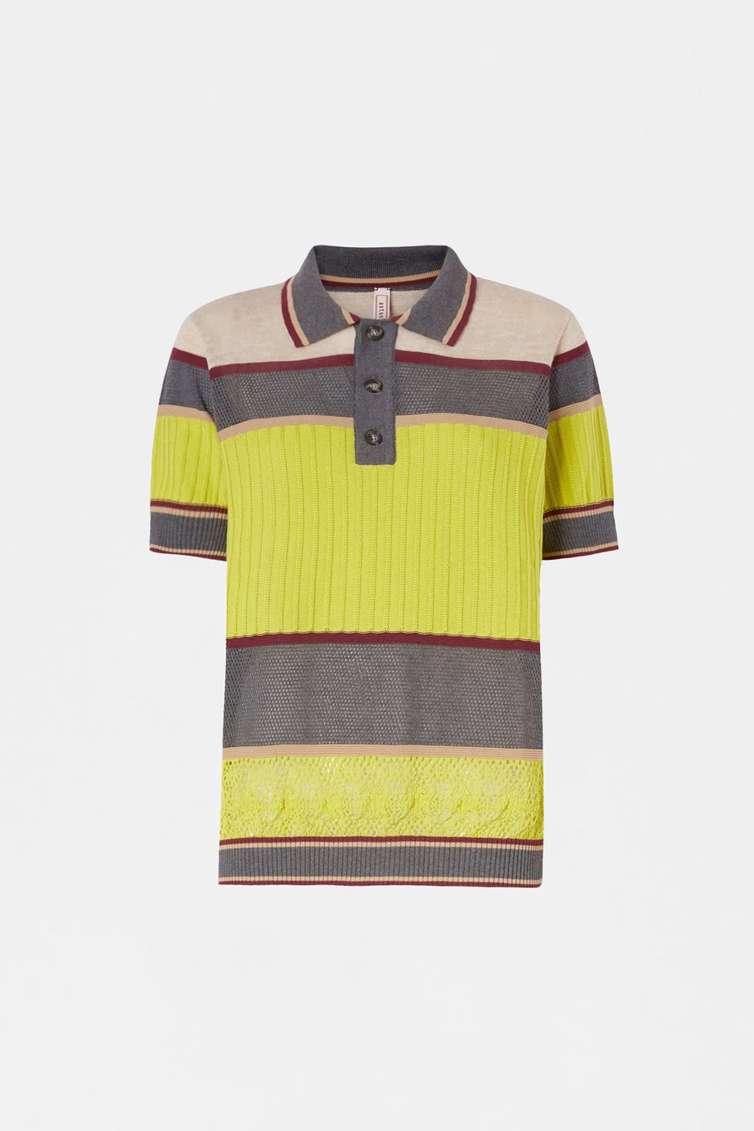 Multicolor Striped Knit Polo sold by Antonio Marras