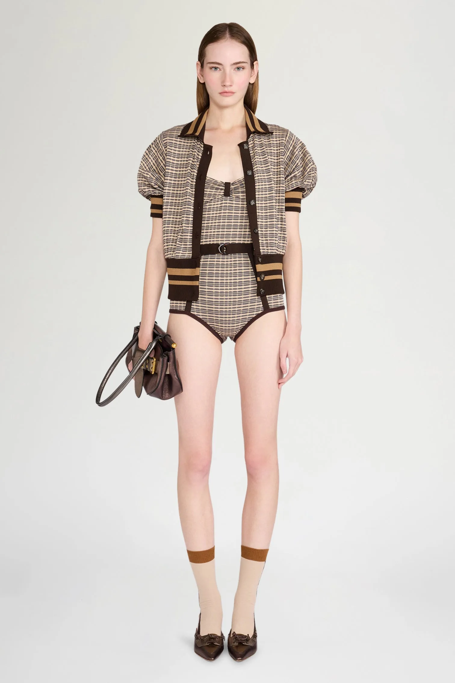 Brown Check Knit Cardigan sold by Antonio Marras product image thumbnail 2