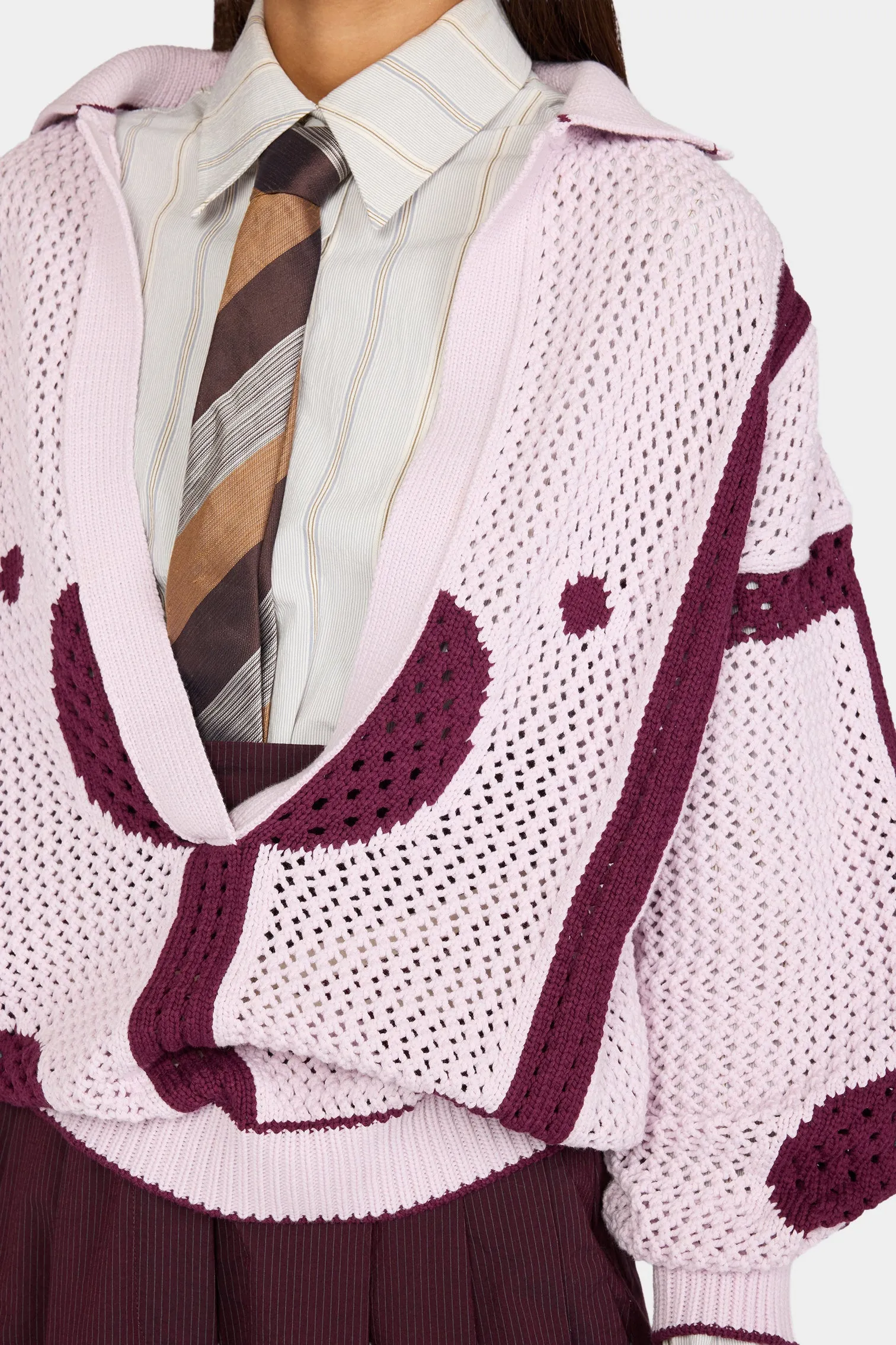 Lilac Burgundy Knit Polo sold by Antonio Marras product image thumbnail 4