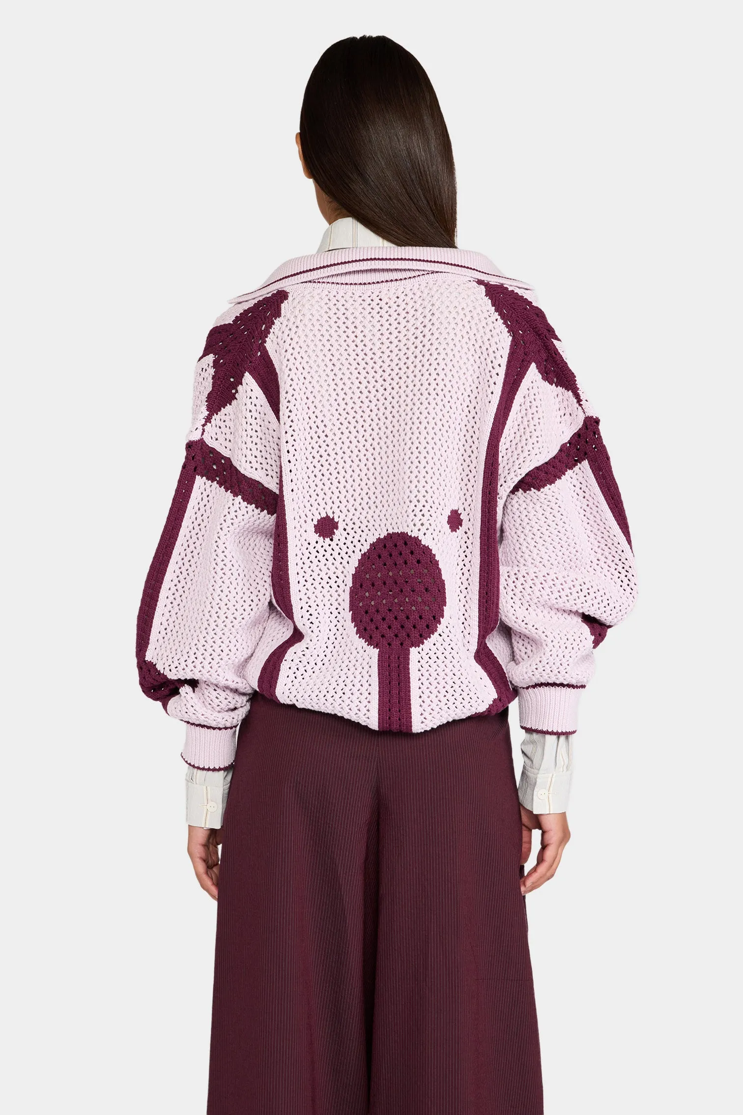 Lilac Burgundy Knit Polo sold by Antonio Marras product image thumbnail 3