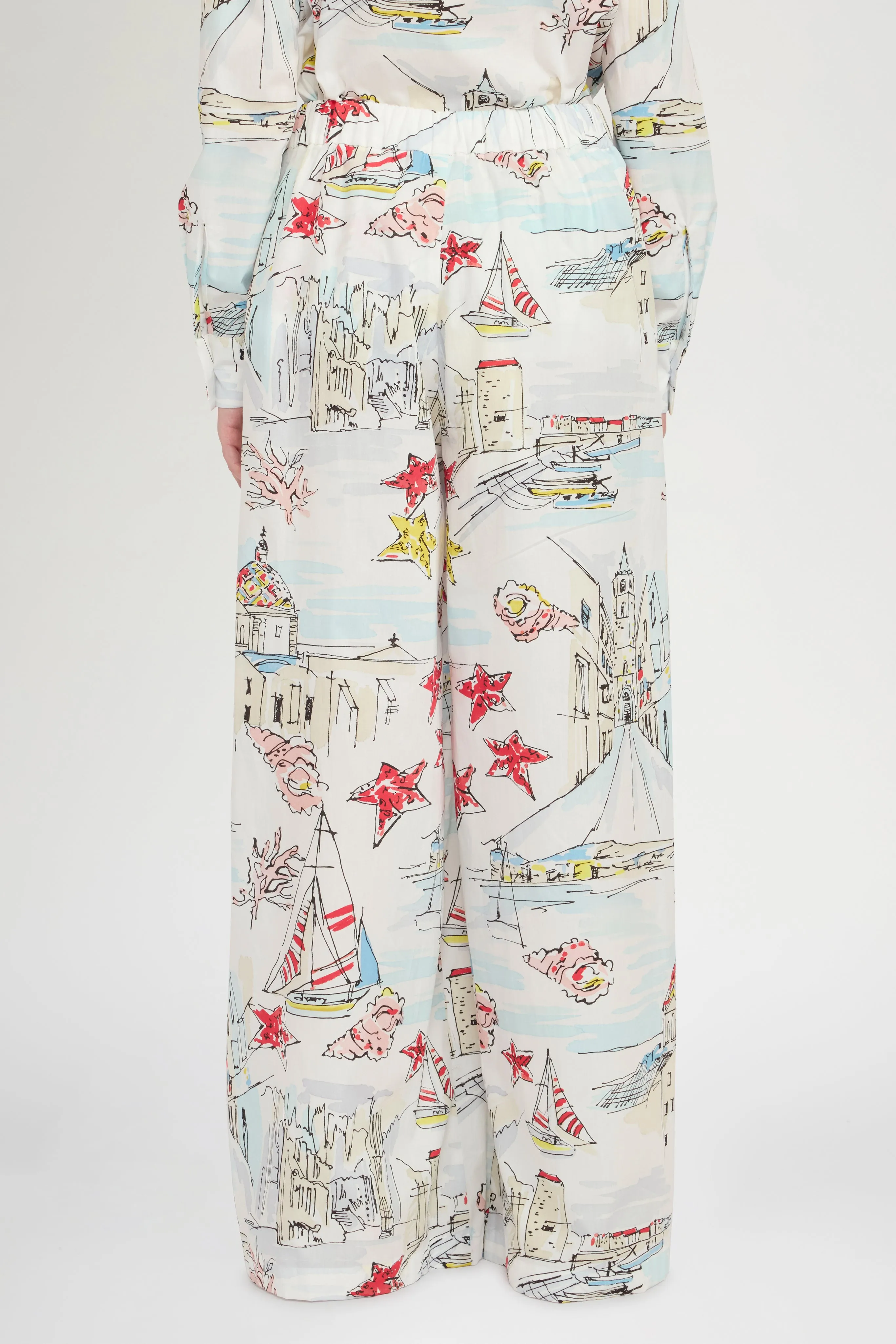 Alghero Print Palazzo Pants sold by Antonio Marras product image thumbnail 3