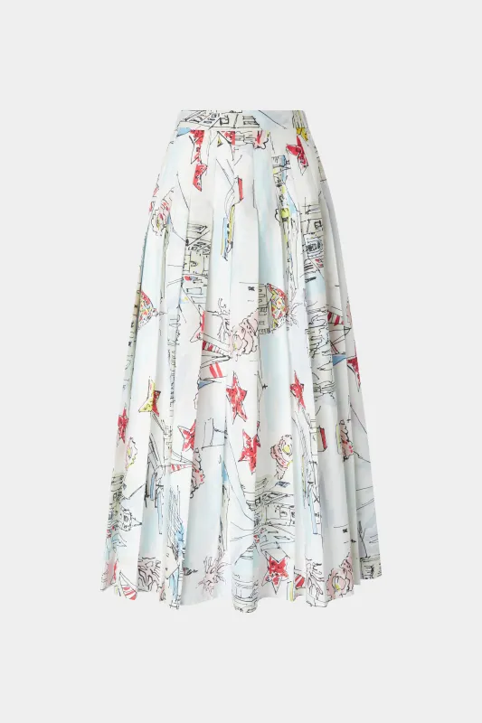 Alghero Print Midi Skirt made by Antonio Marras