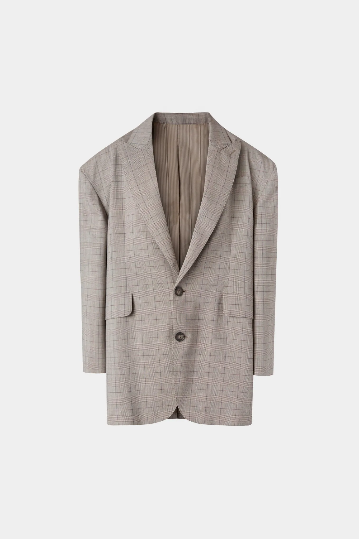 Ivory Grey Checked Oversize Blazer sold by Antonio Marras