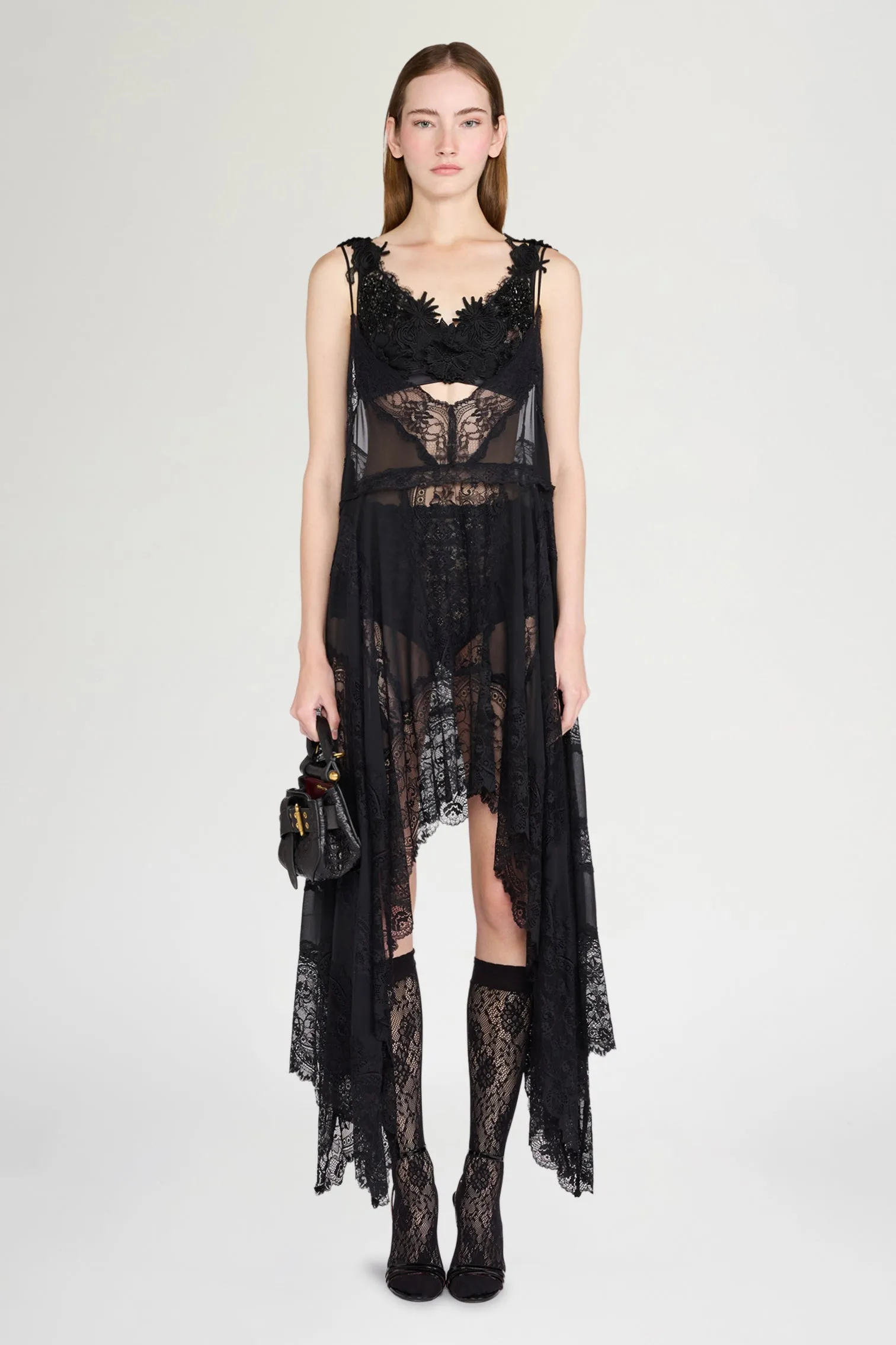 Black Lace Layered Camisole sold by Antonio Marras product image thumbnail 2