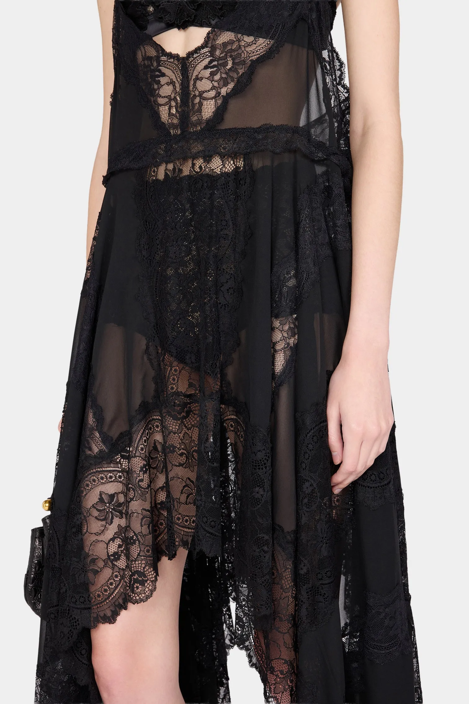 Black Lace Layered Camisole sold by Antonio Marras product image thumbnail 4