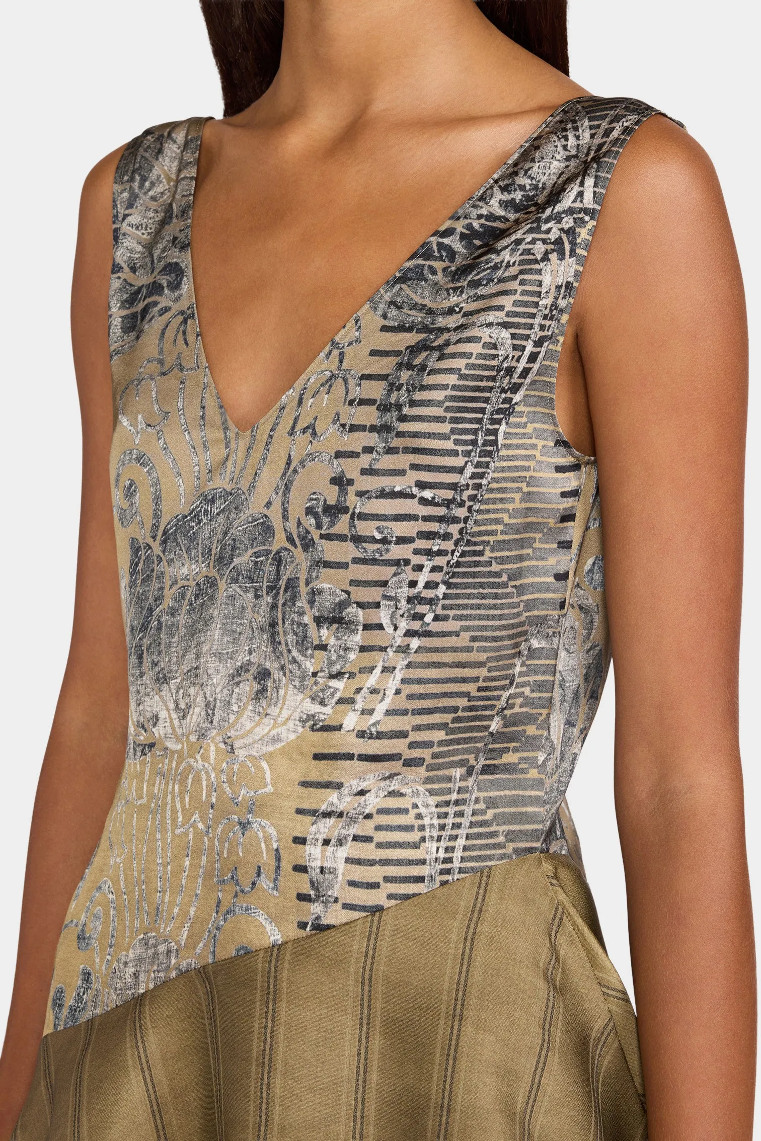 Gold Asymmetric Ruffled Top sold by Antonio Marras product image thumbnail 4