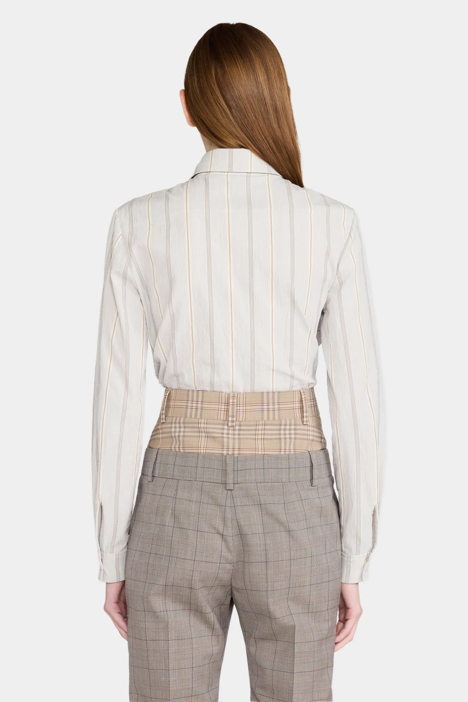 Ivory Striped Slim Shirt sold by Antonio Marras product image thumbnail 3