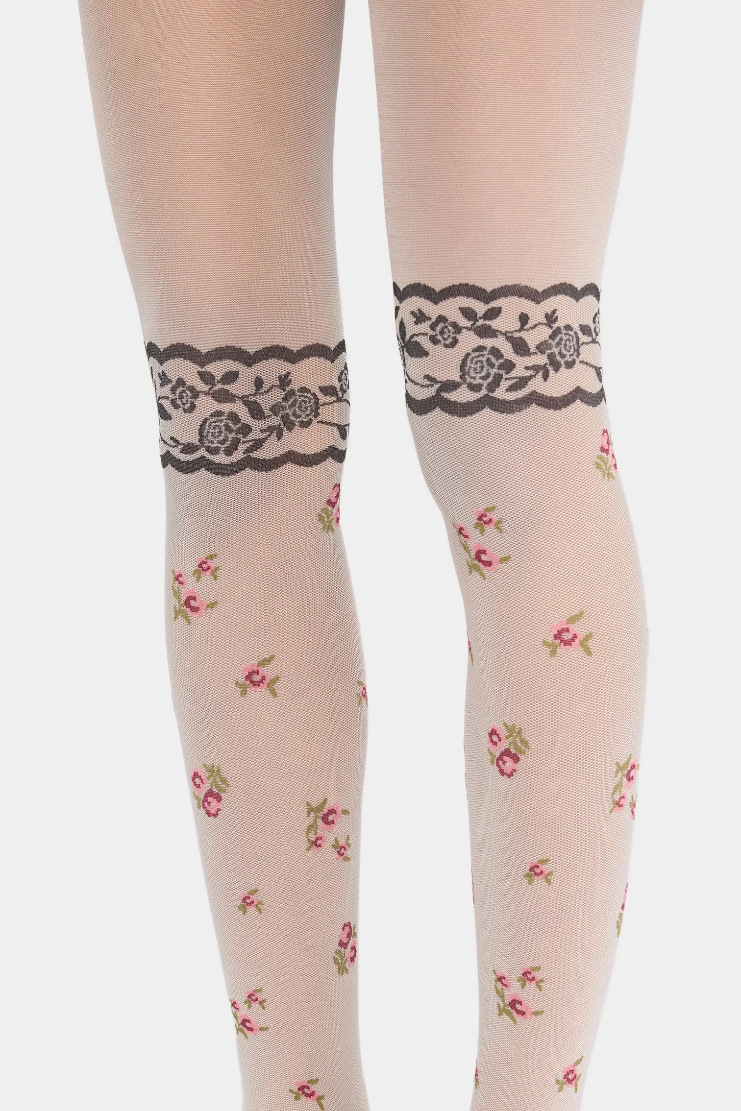 Blush Floral Lace Tights sold by Antonio Marras product image thumbnail 3