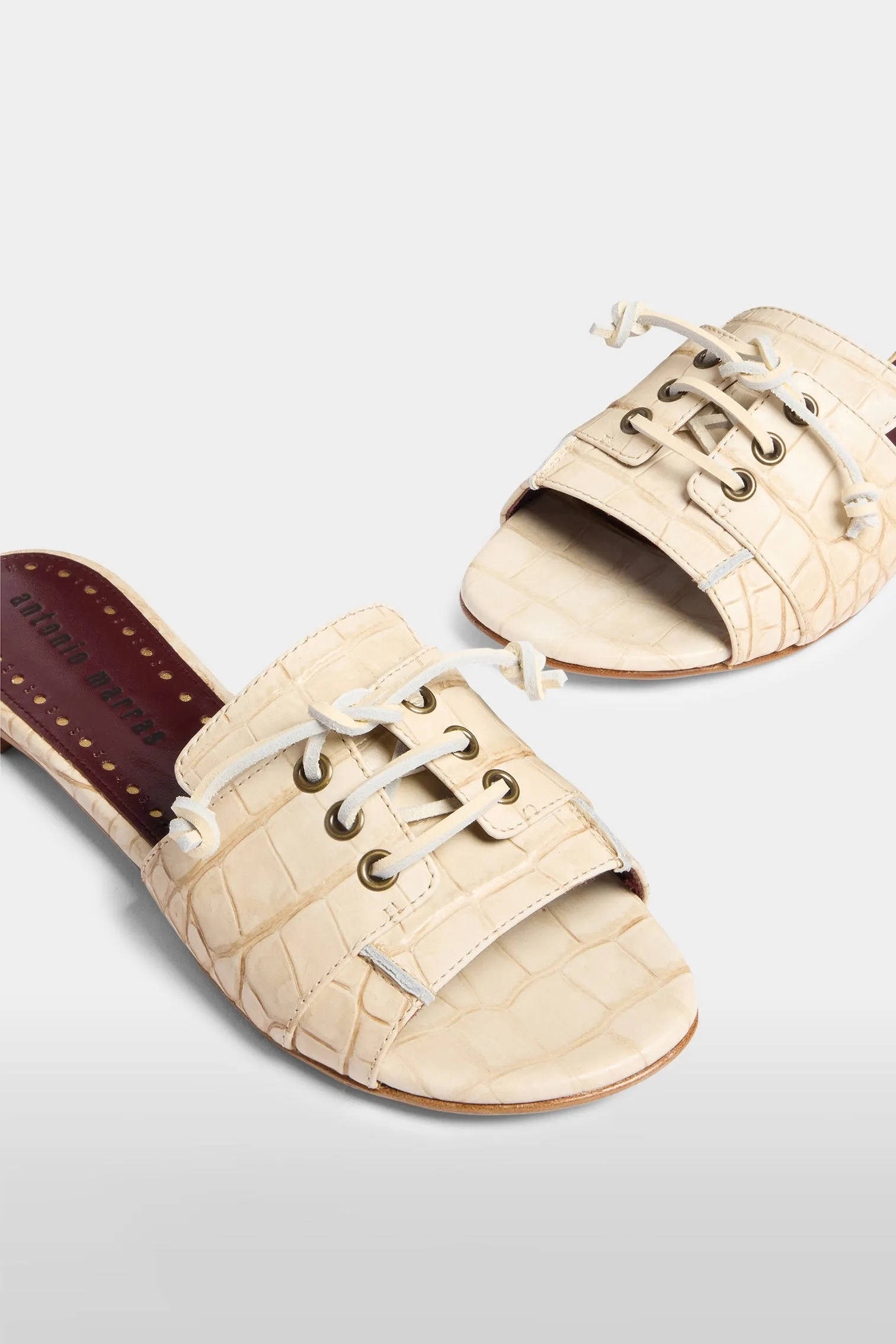 Ivory Boat Slider Sandals sold by Antonio Marras product image thumbnail 4