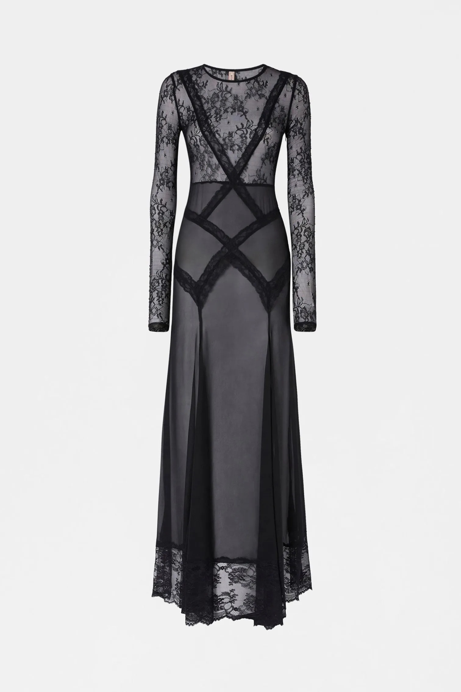 Long Sleeve Lace Sheer Dress sold by Antonio Marras