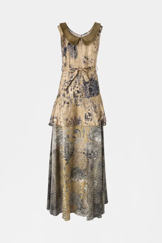 Sleeveless Long Ruffled Shirt Dress made by Antonio Marras