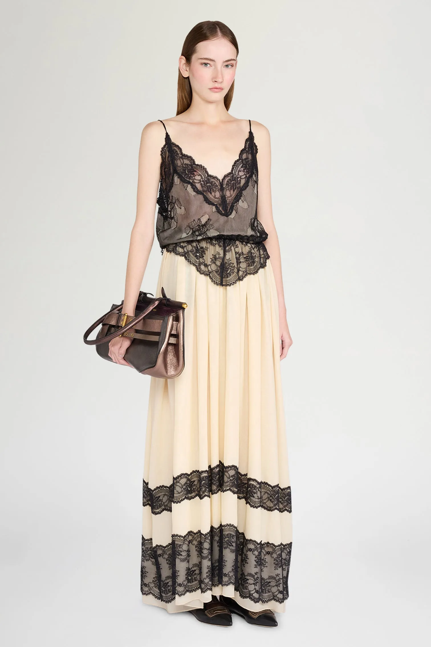 Long Slip Dress with Lace Details sold by Antonio Marras product image thumbnail 2