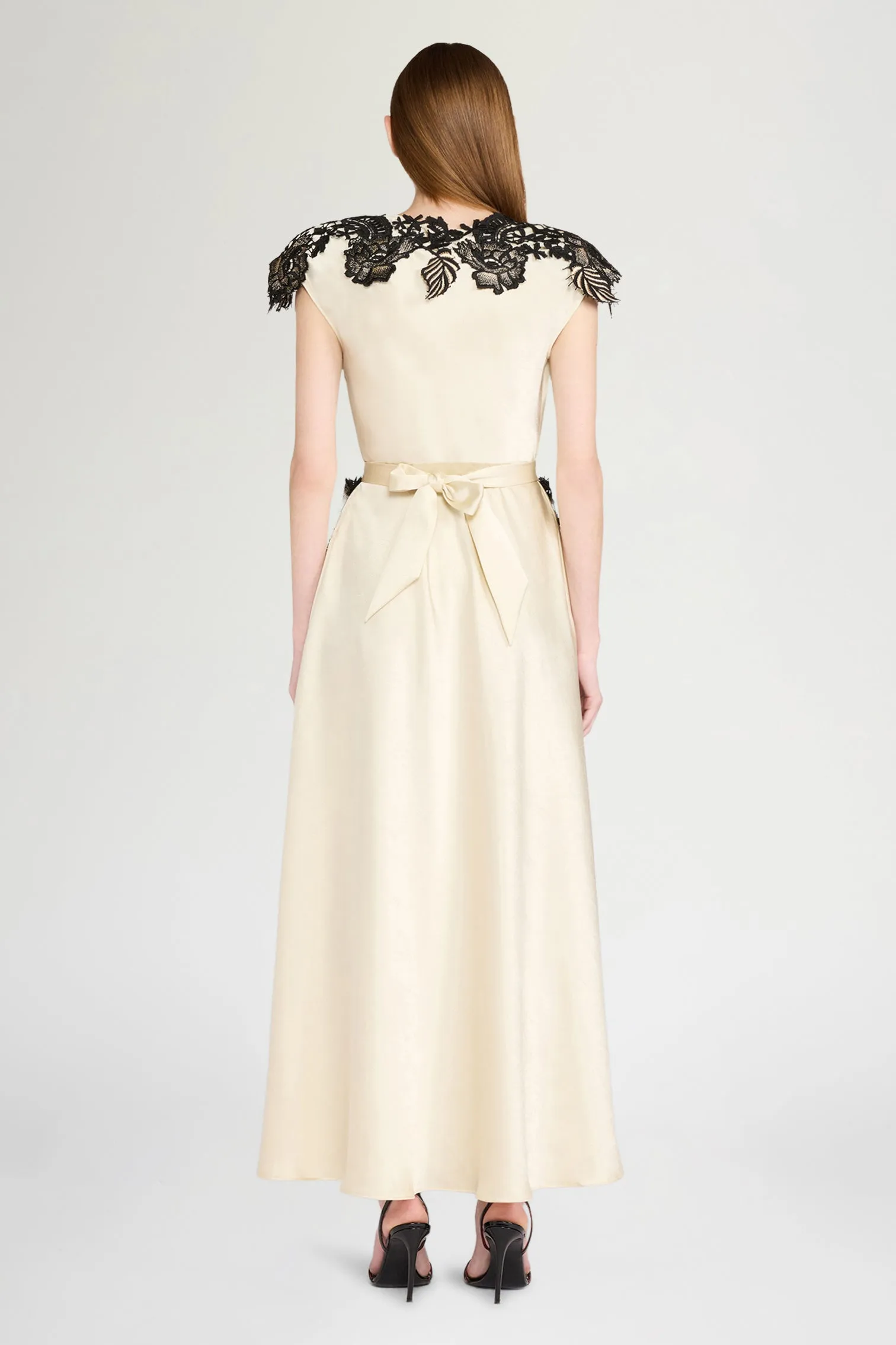Ecru Lace-Trim Long Dress sold by Antonio Marras product image thumbnail 3
