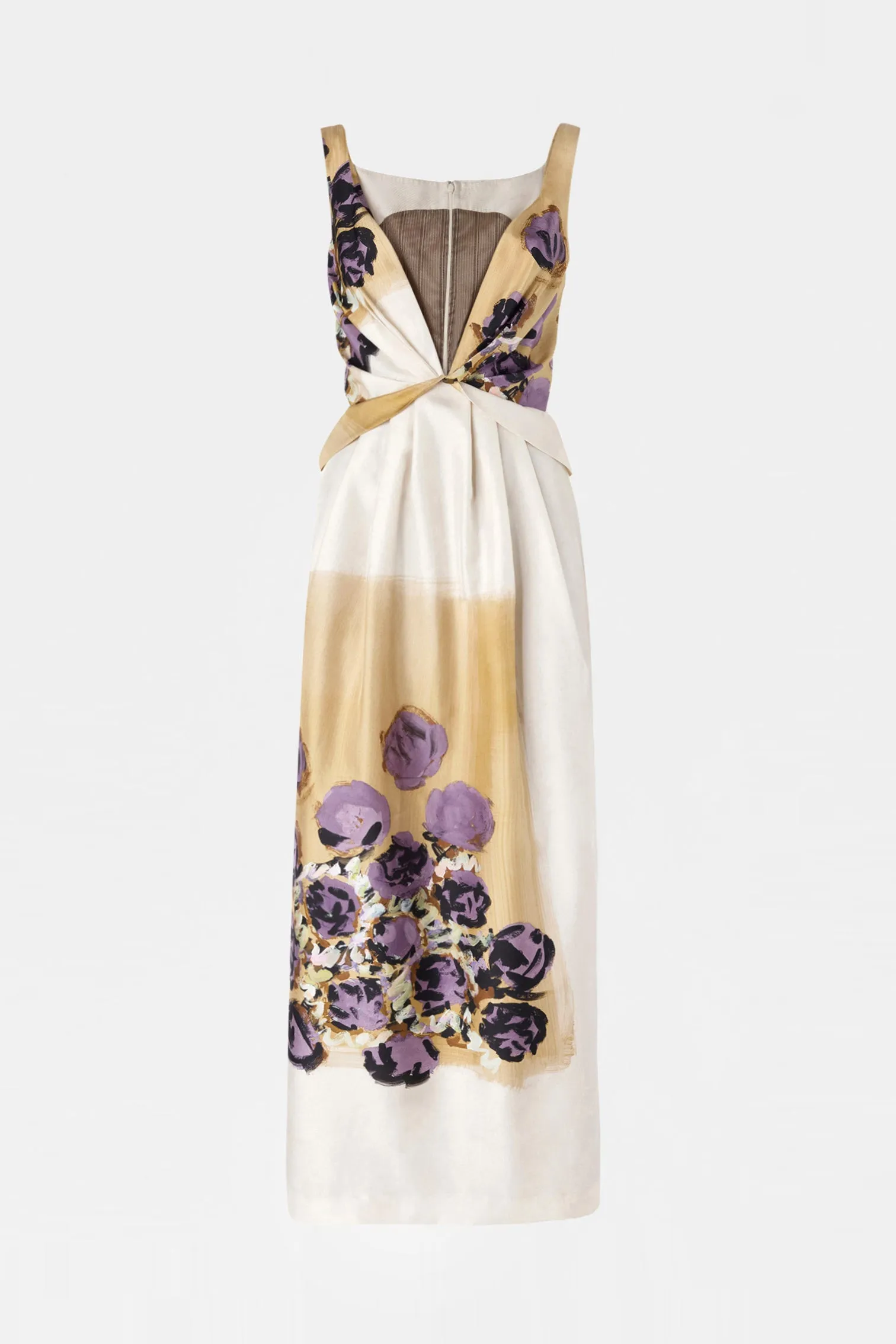 Painted Floral Silk Midi Dress sold by Antonio Marras