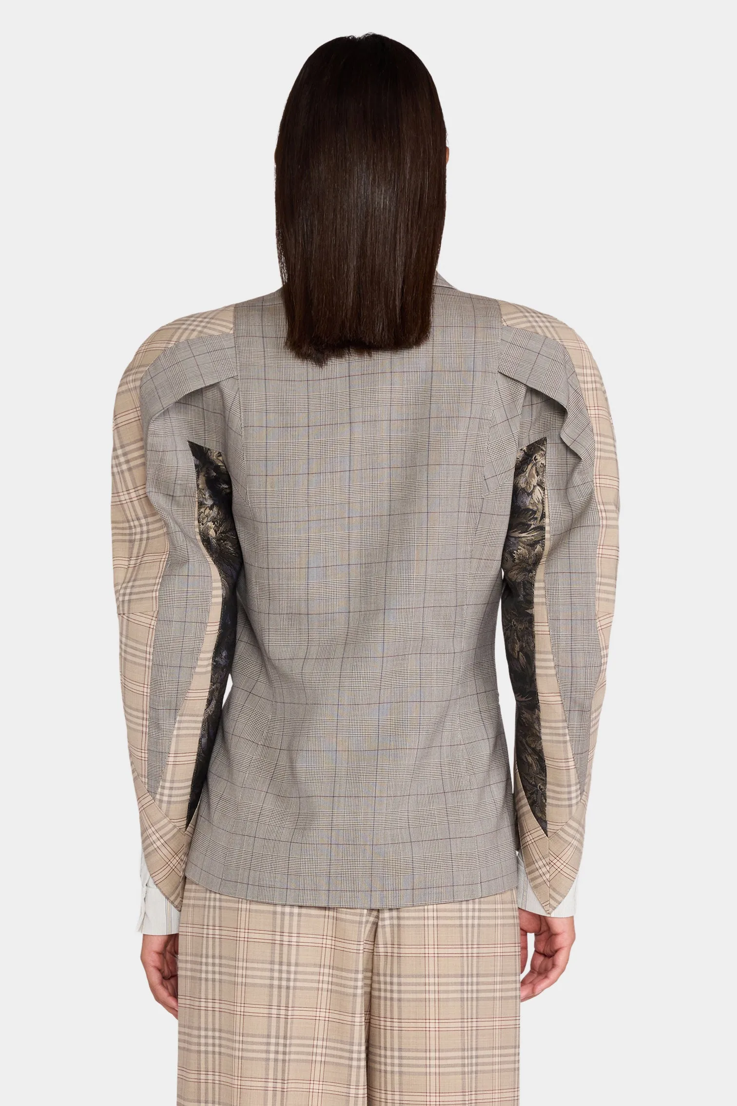 Checked Sculptural Jacket sold by Antonio Marras product image thumbnail 3