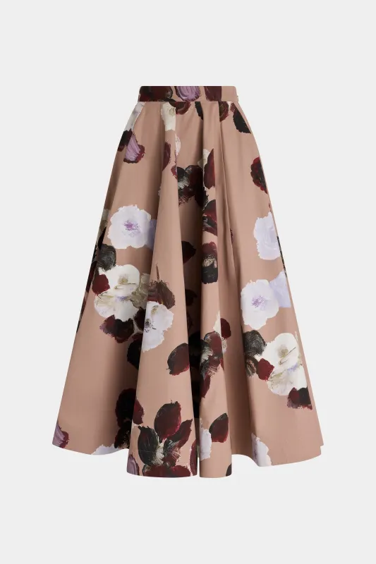 Dusty Rose Floral Midi Skirt made by Antonio Marras