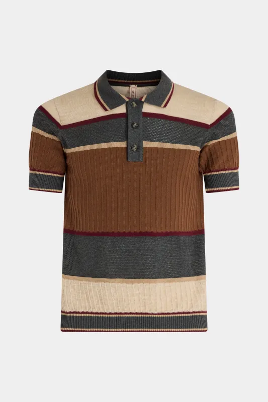 Striped Knit Polo made by Antonio Marras