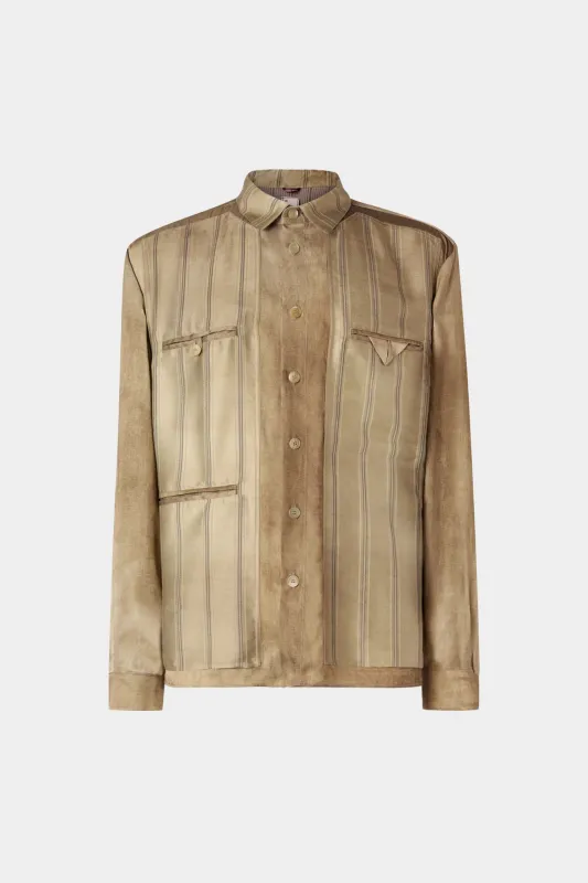 Striped Relaxed Overshirt made by Antonio Marras