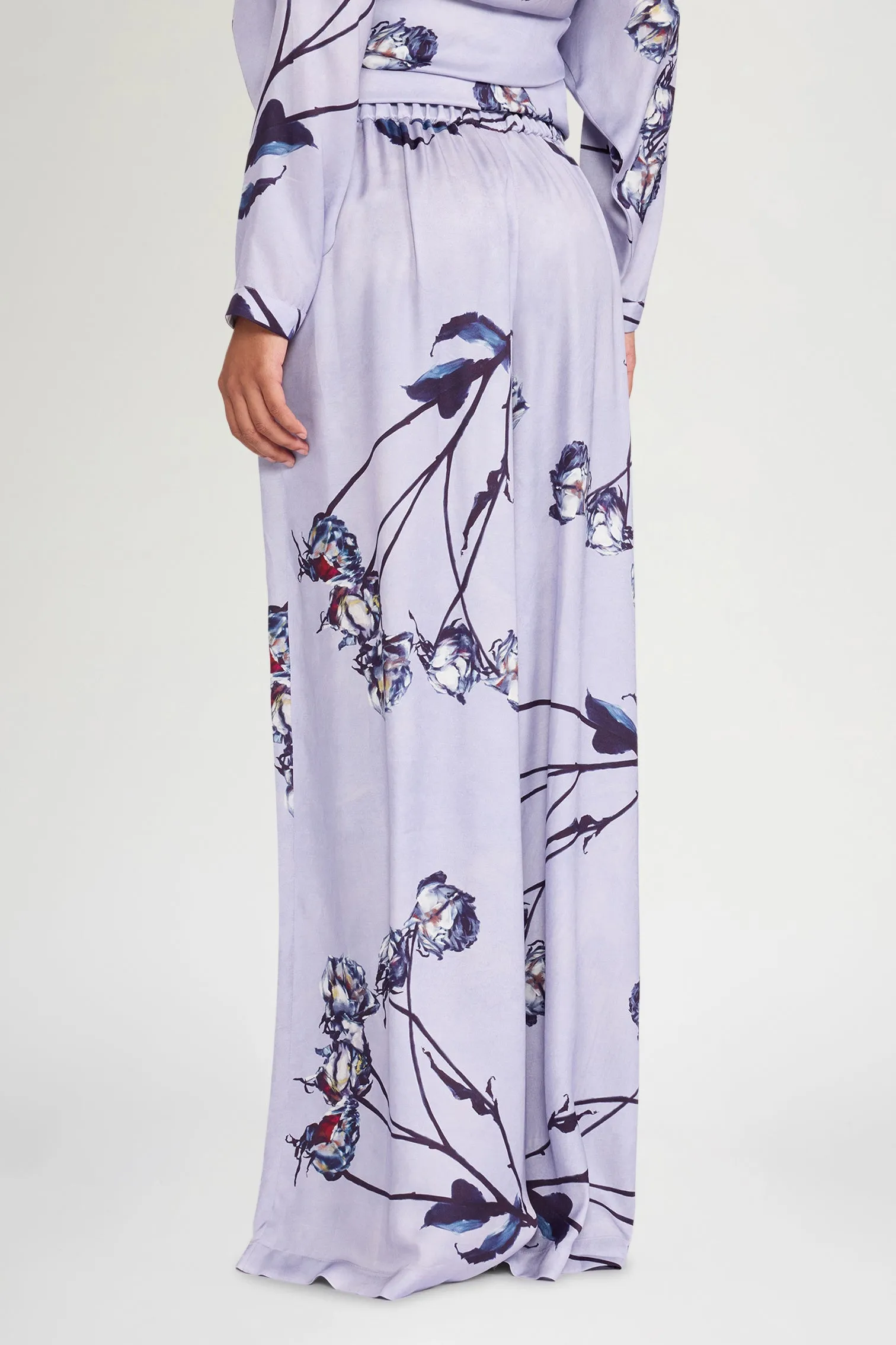 Lilac Painted Rose Palazzo Pants sold by Antonio Marras product image thumbnail 3