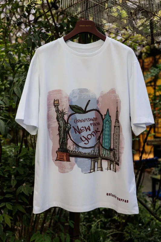 New York Print T-Shirt made by Antonio Marras