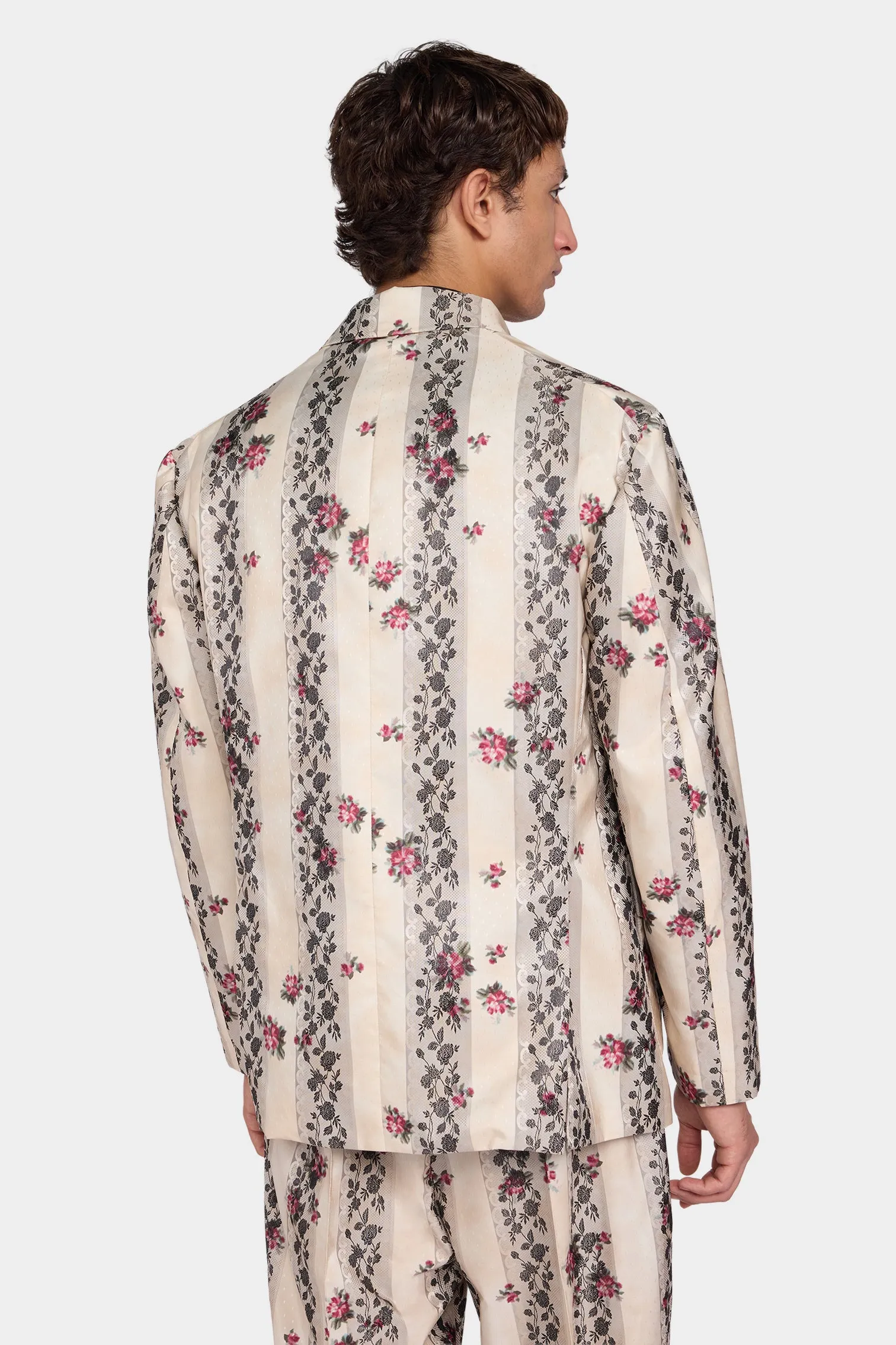 Floral Stripe Single-Breasted Jacket sold by Antonio Marras product image thumbnail 3