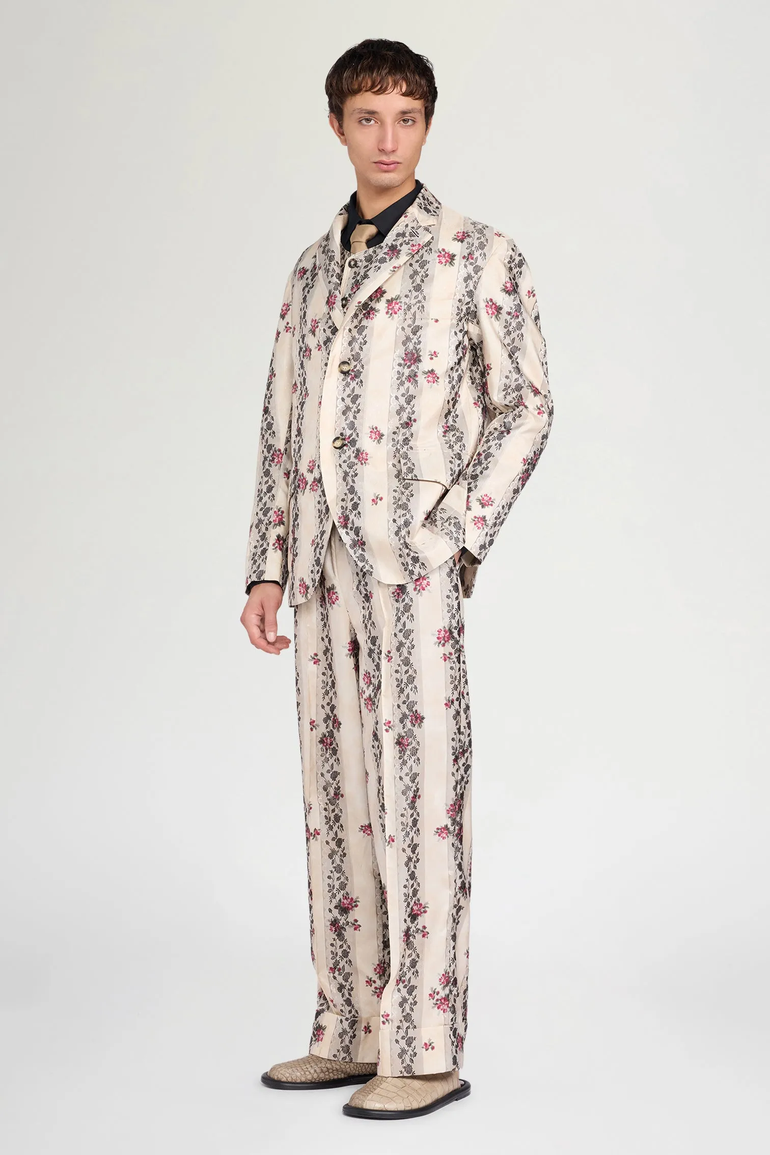 Floral Stripe Single-Breasted Jacket sold by Antonio Marras product image thumbnail 2