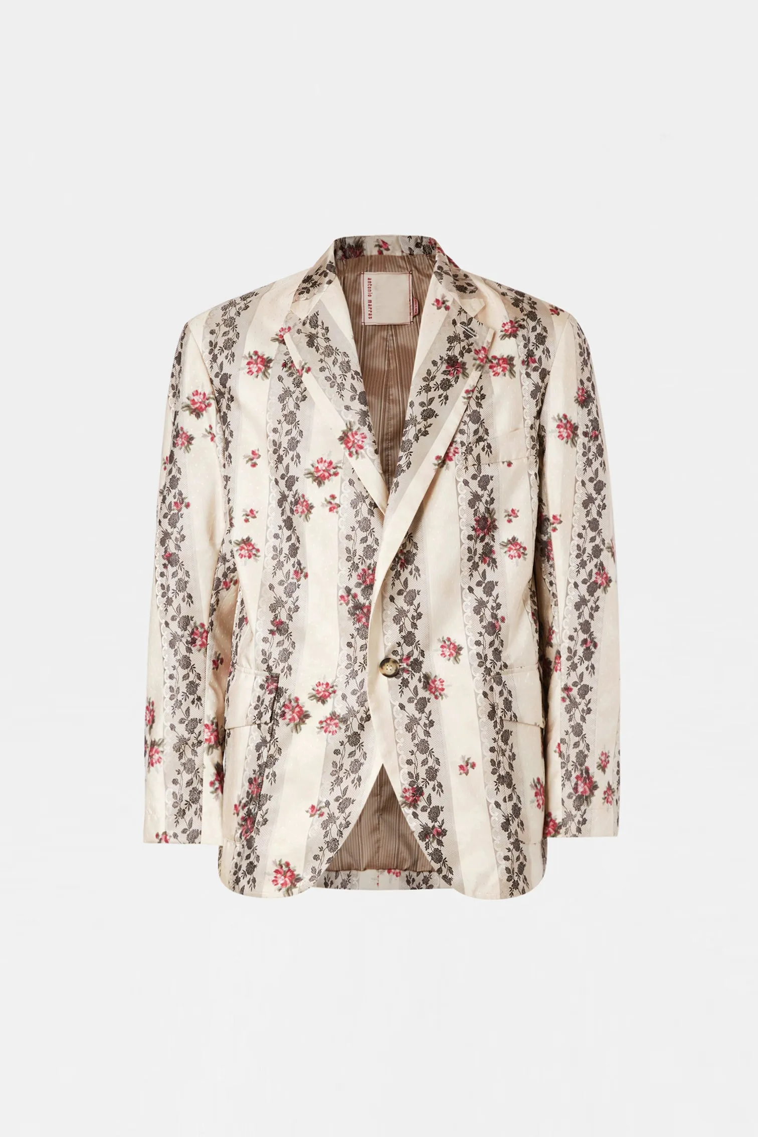 Floral Stripe Single-Breasted Jacket sold by Antonio Marras
