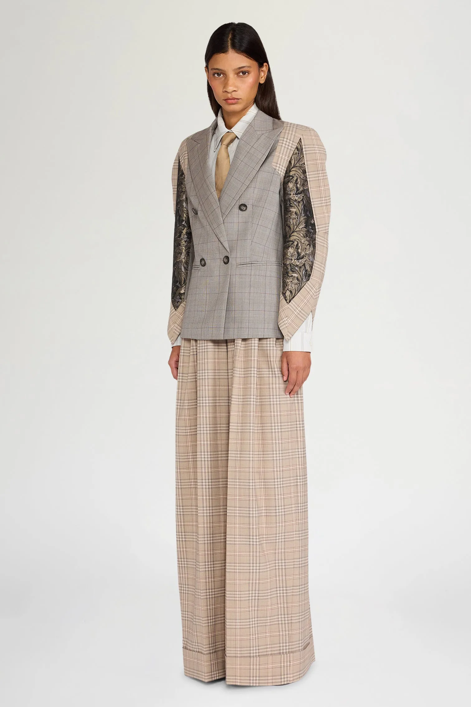 Wide Bustier Tartan Pants sold by Antonio Marras product image thumbnail 2
