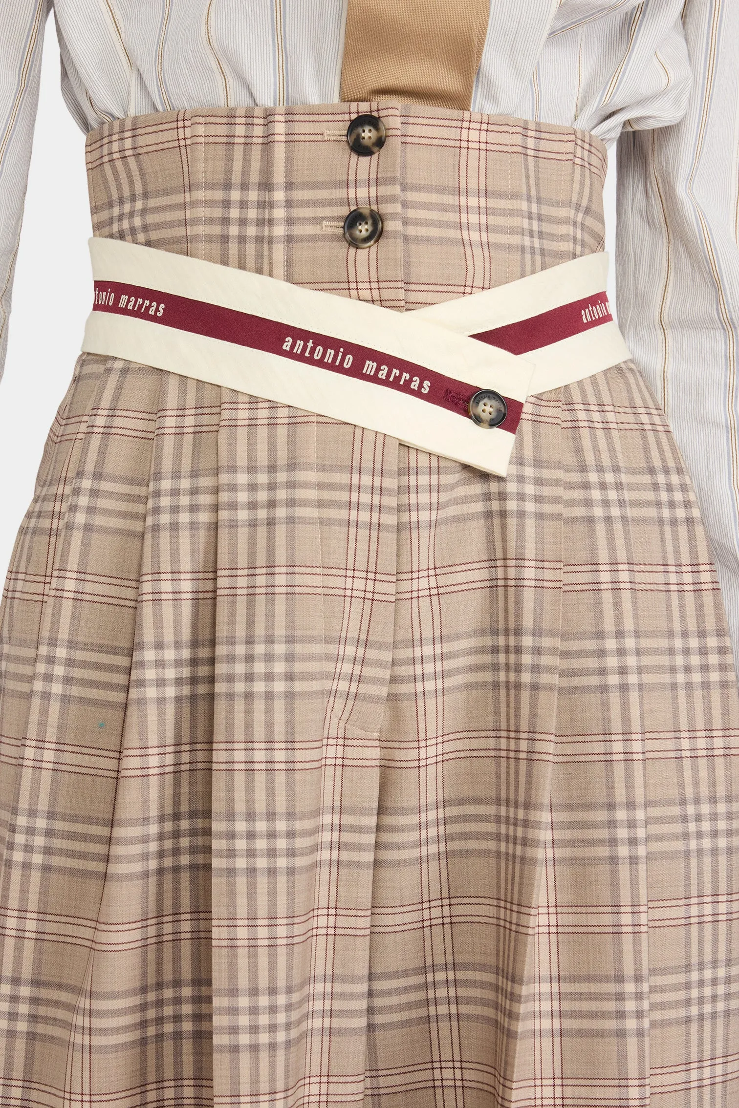 Wide Bustier Tartan Pants sold by Antonio Marras product image thumbnail 4