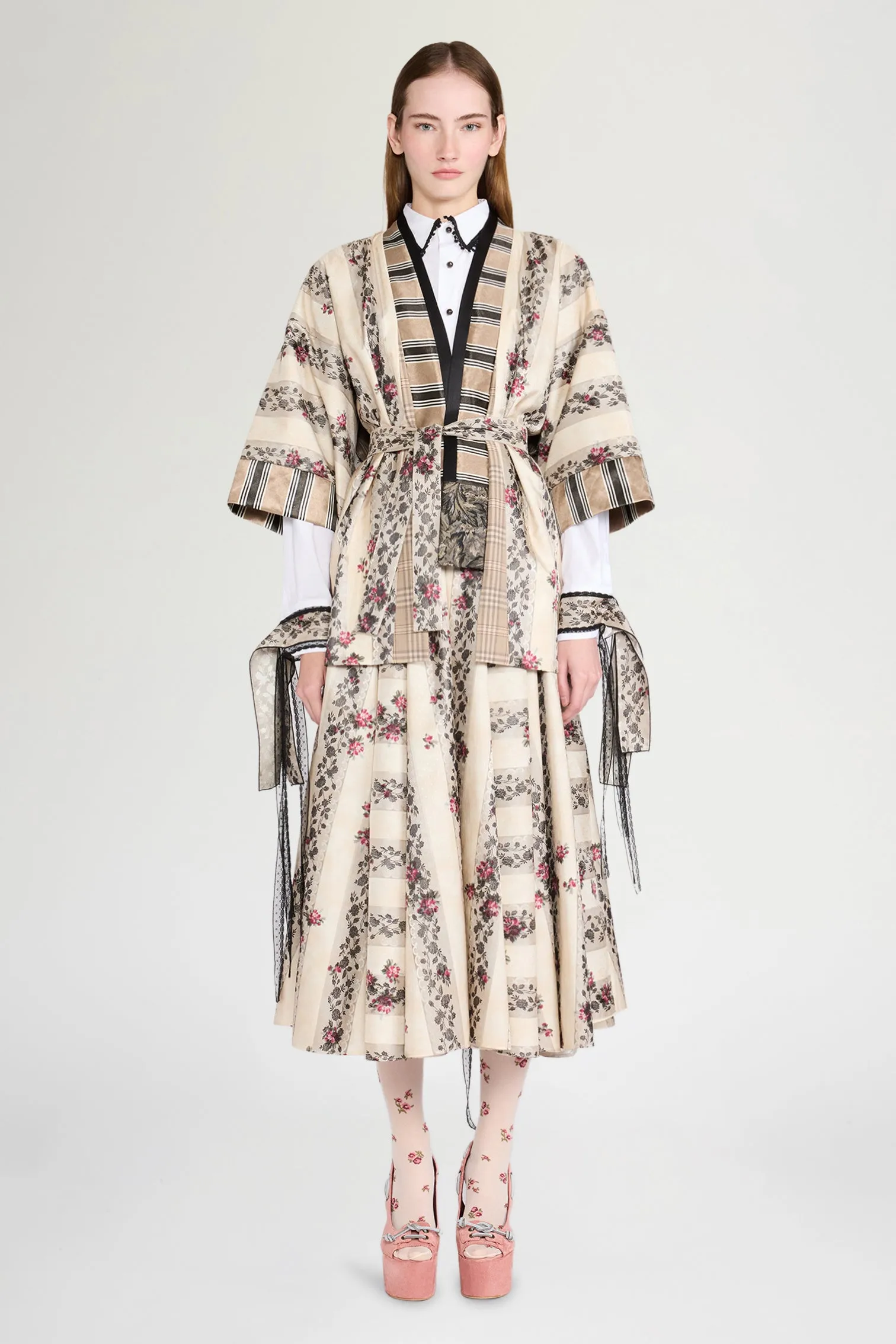 Patchwork Jacquard Moiré Kimono sold by Antonio Marras product image thumbnail 2