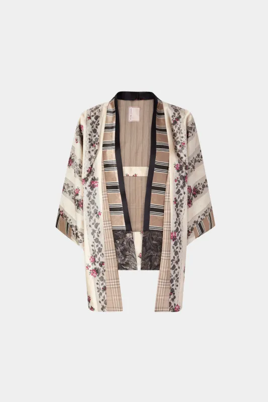 Patchwork Jacquard Moiré Kimono made by Antonio Marras