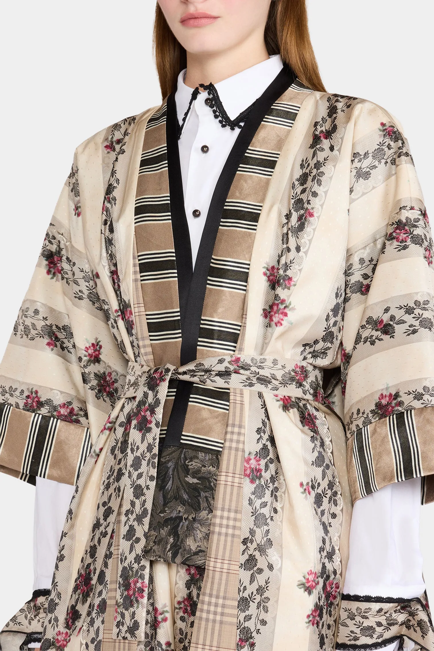 Patchwork Jacquard Moiré Kimono sold by Antonio Marras product image thumbnail 4