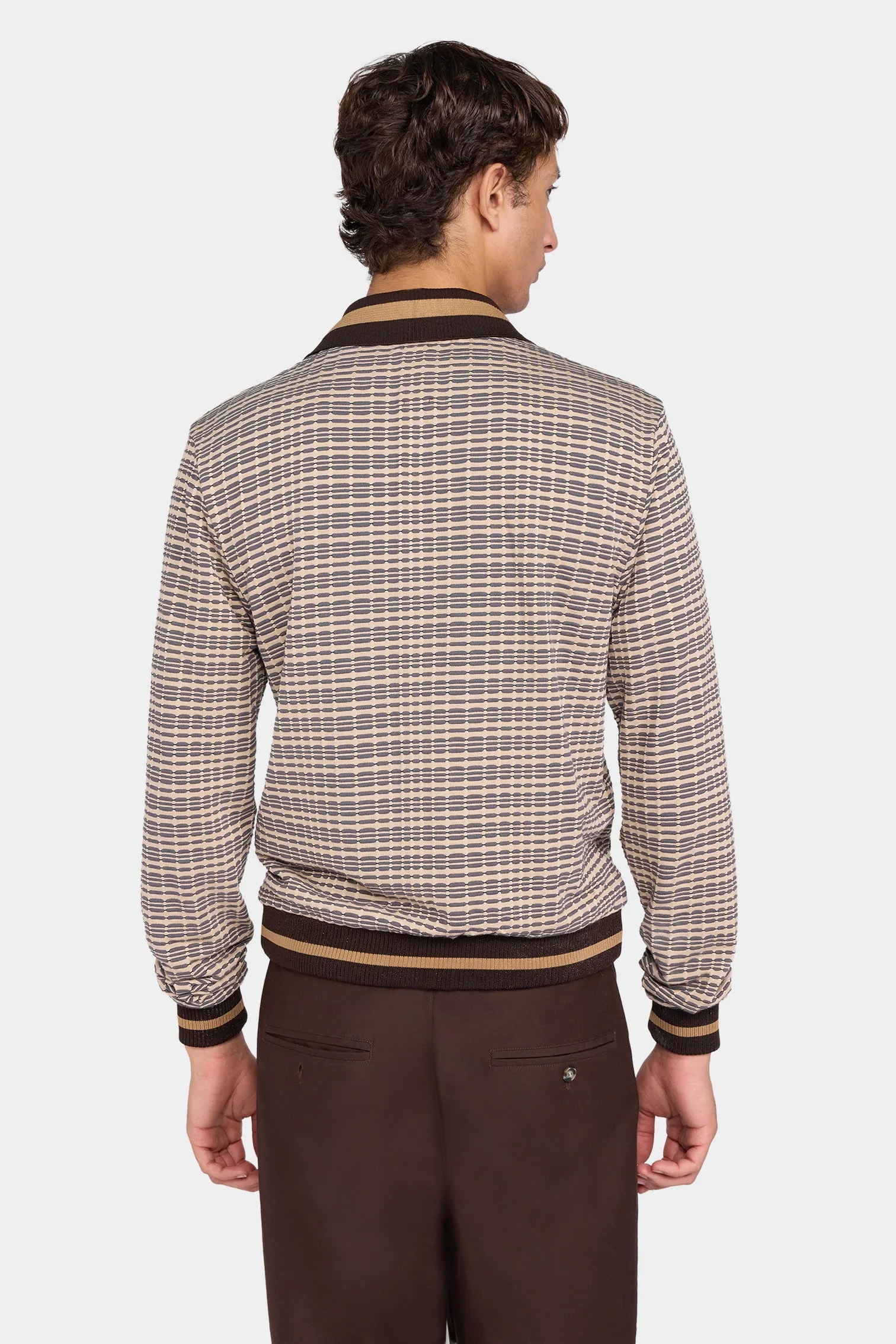 Patterned V-Neck Knit Cardigan sold by Antonio Marras product image thumbnail 3