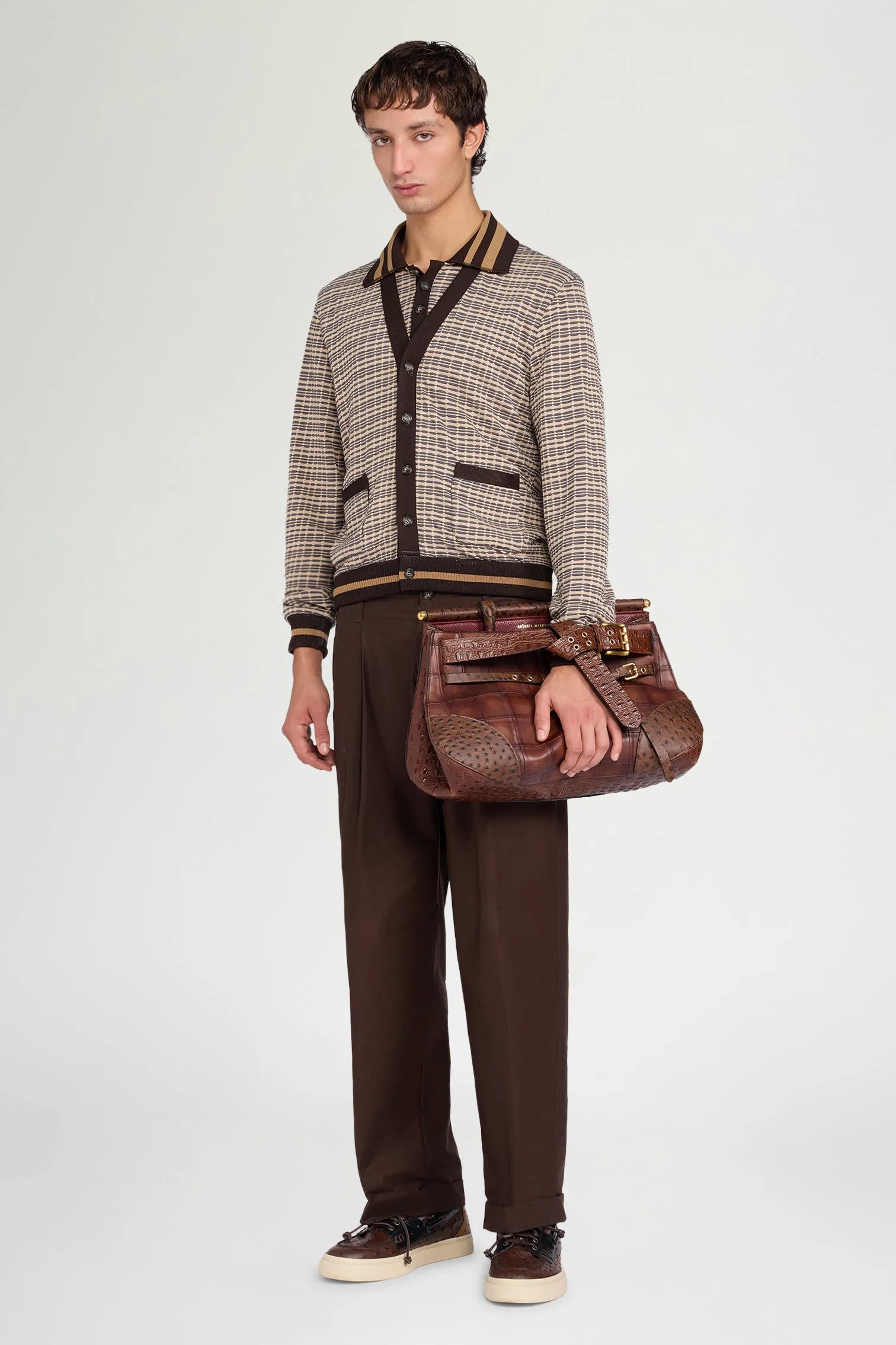 Patterned V-Neck Knit Cardigan sold by Antonio Marras product image thumbnail 2