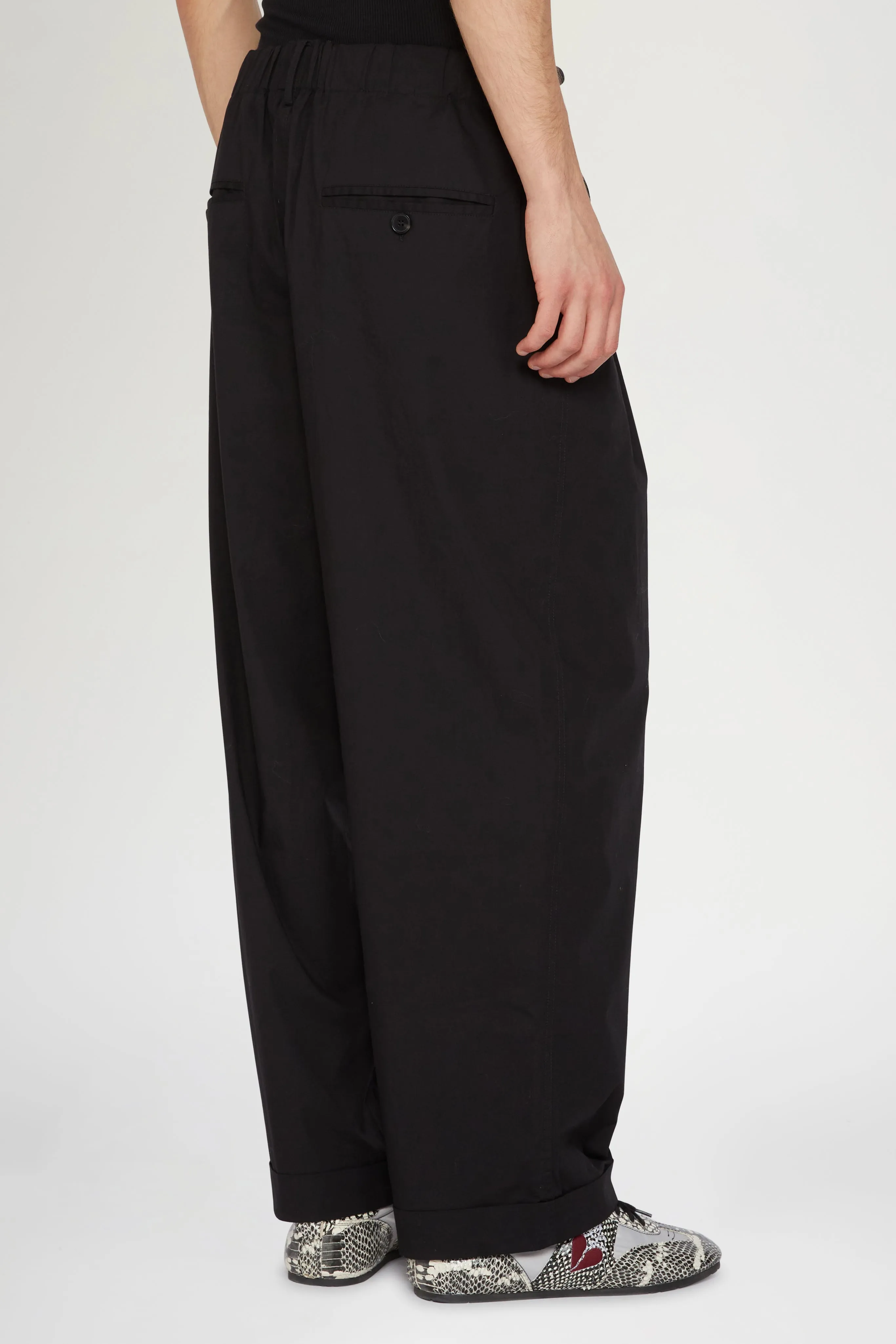 Black Wide-Leg Trousers sold by Antonio Marras product image thumbnail 3